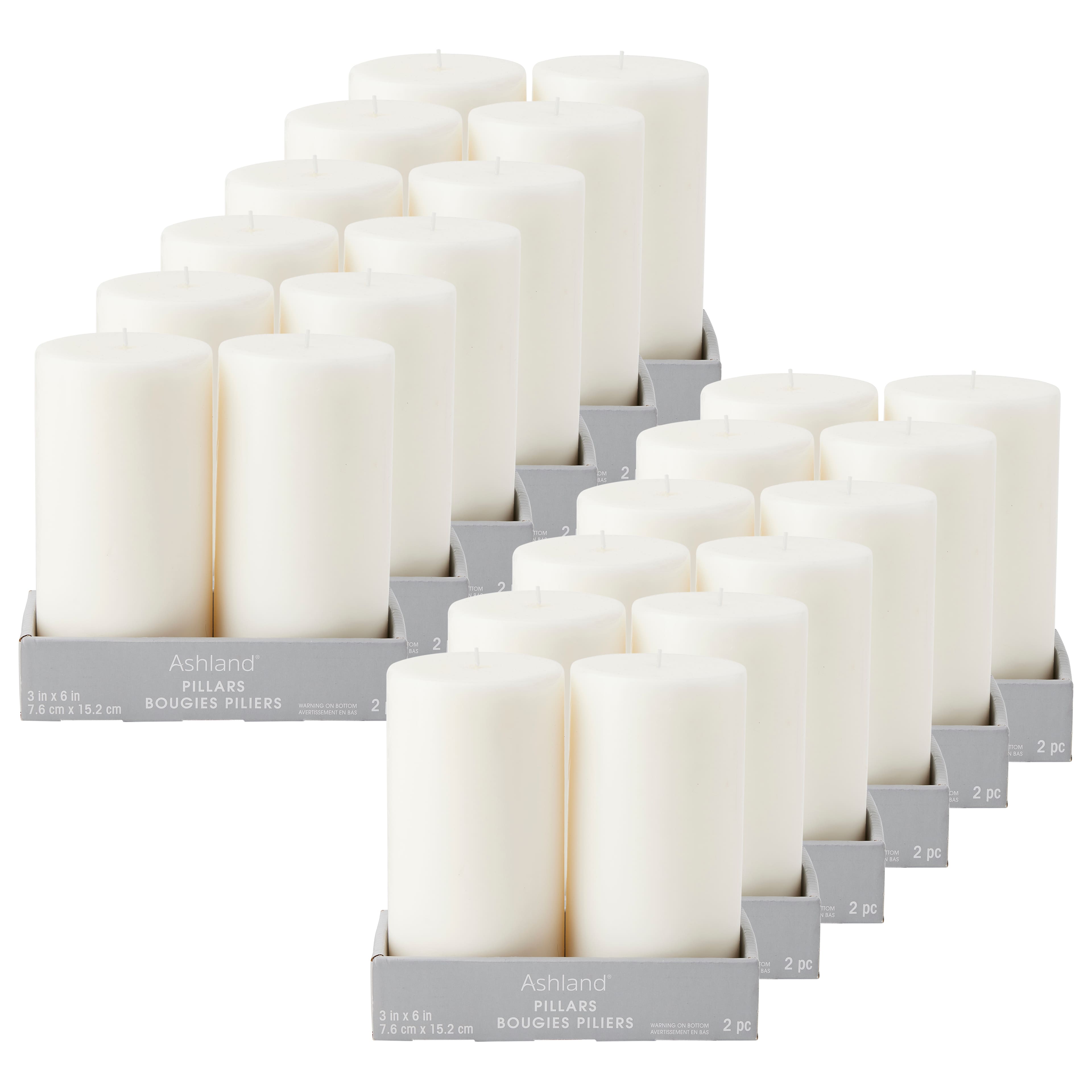 12 Packs: 2 ct. (24 total) White Pillar Candle Pair by Ashland®