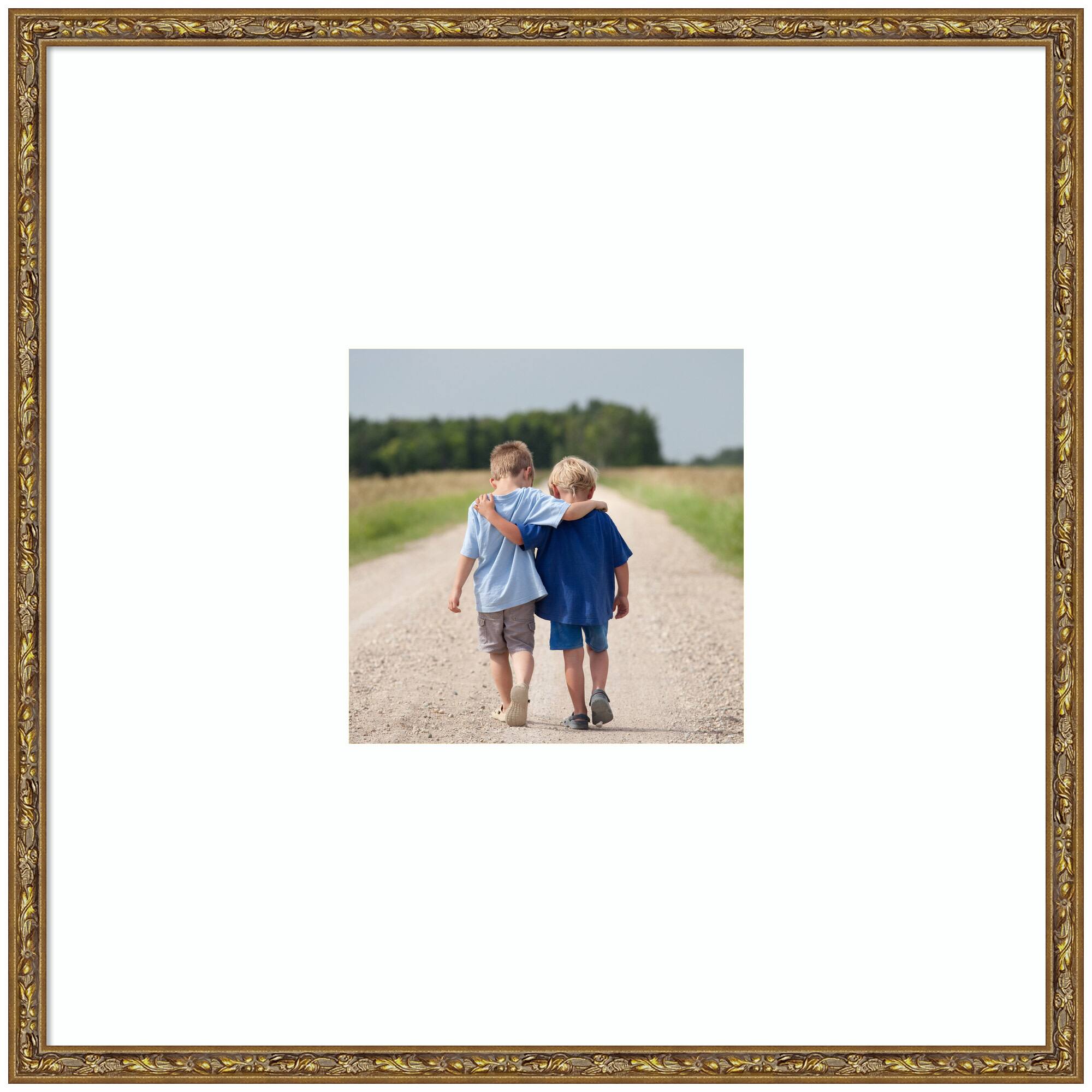 Kate and Laurel Belvedere Bronze Photo Frame with Mat