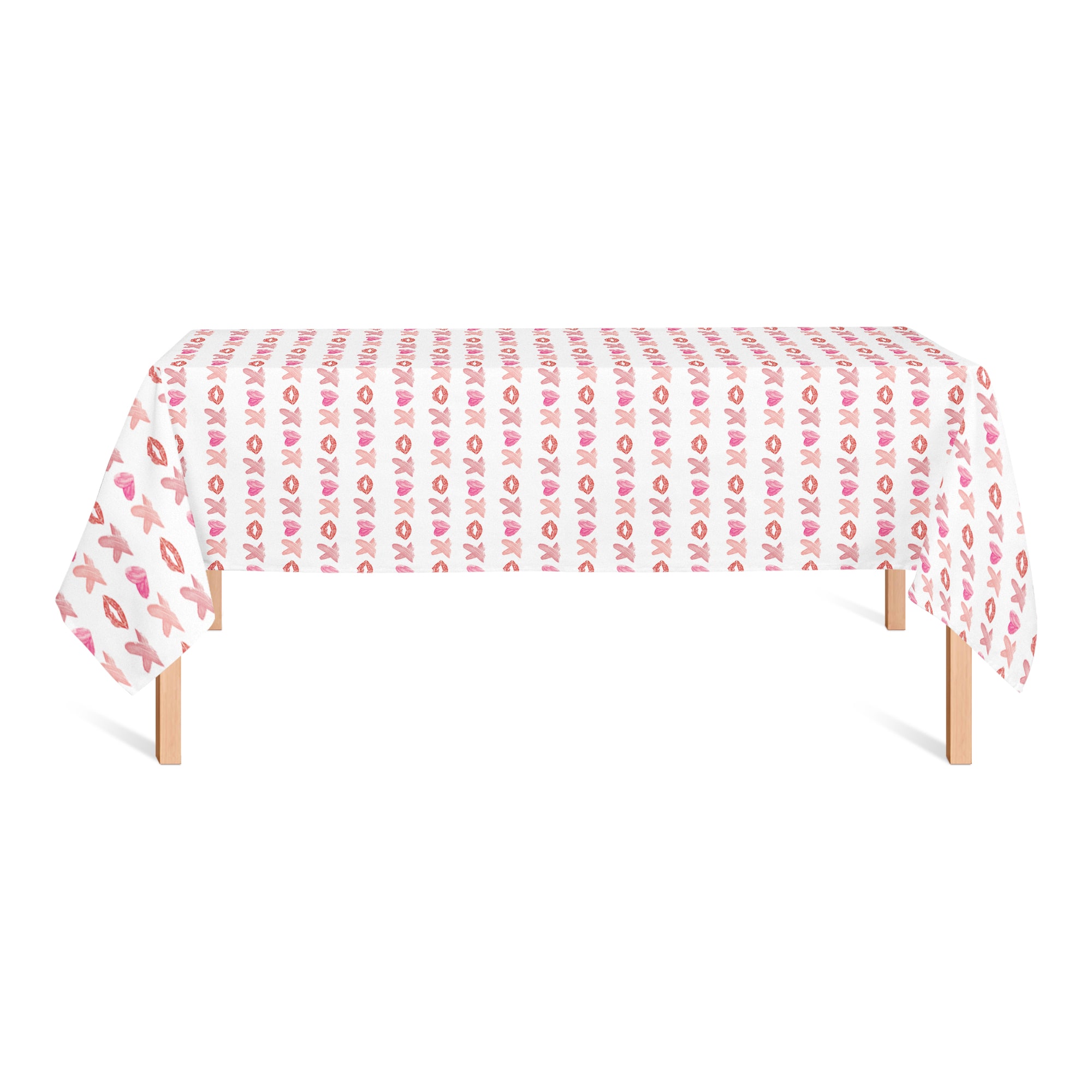 Lipstick XO Pattern 58" x 102" Tablecloth
