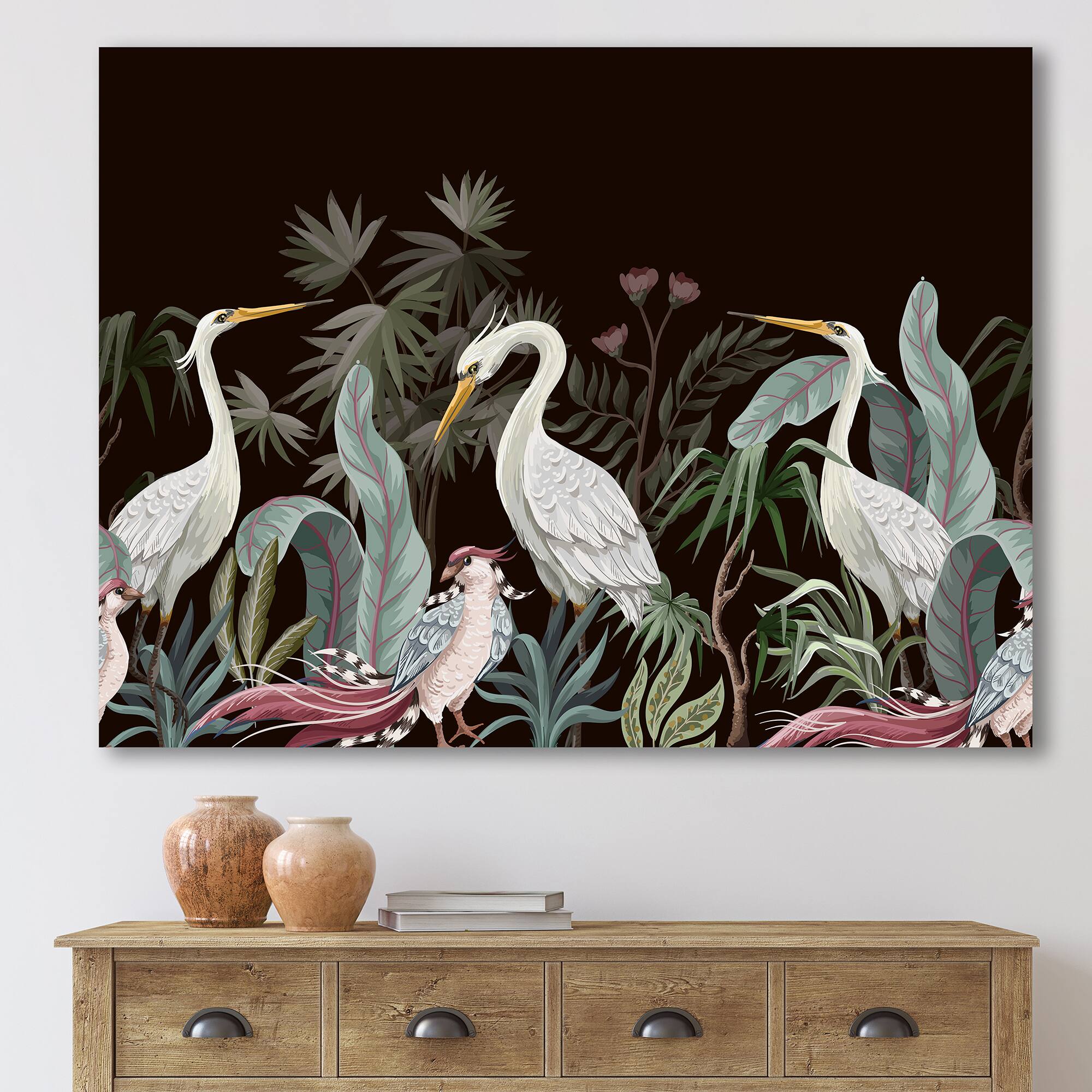 Designart - Chinoiserie With Birds and Peonies III