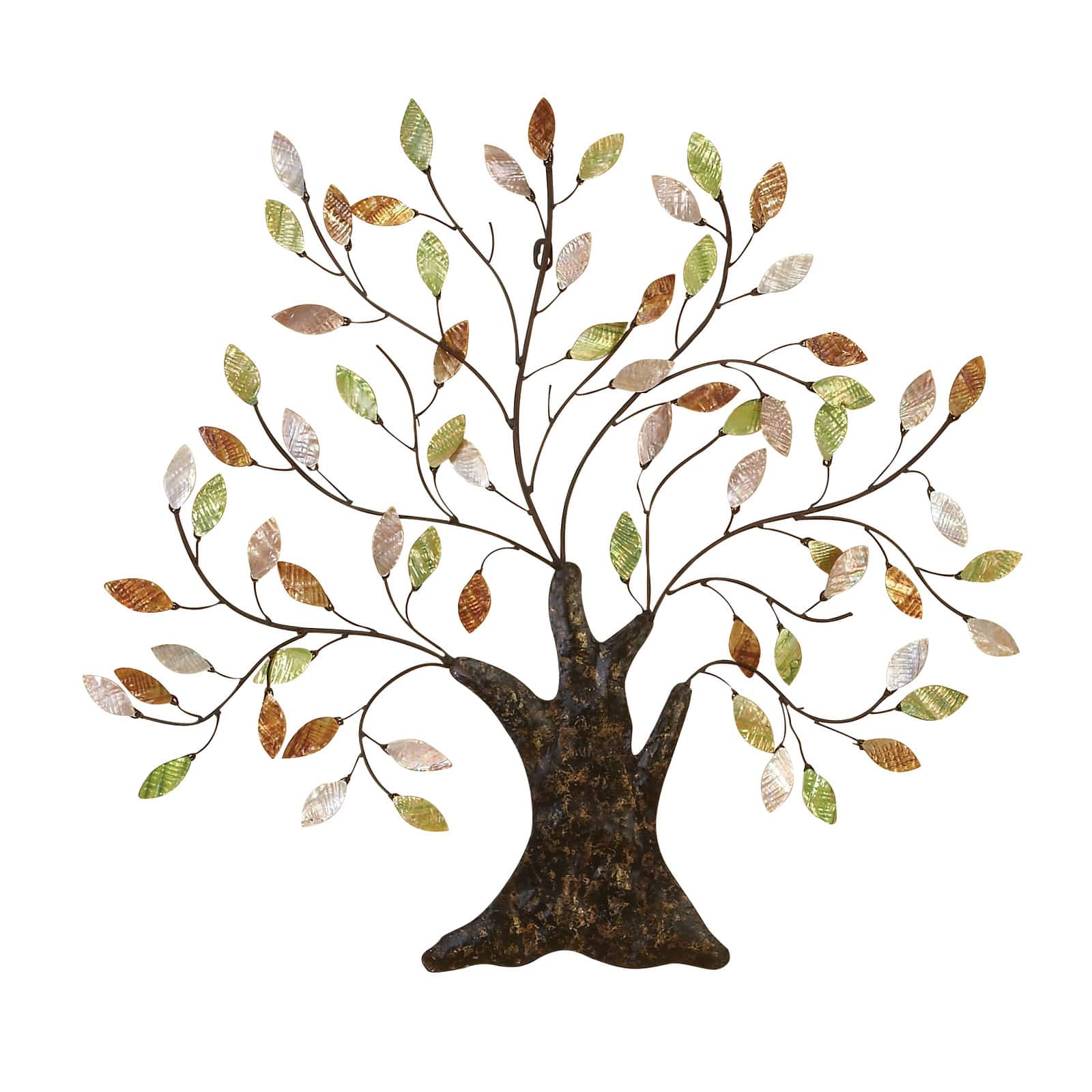 Brown & Green Metal Traditional Wall Décor