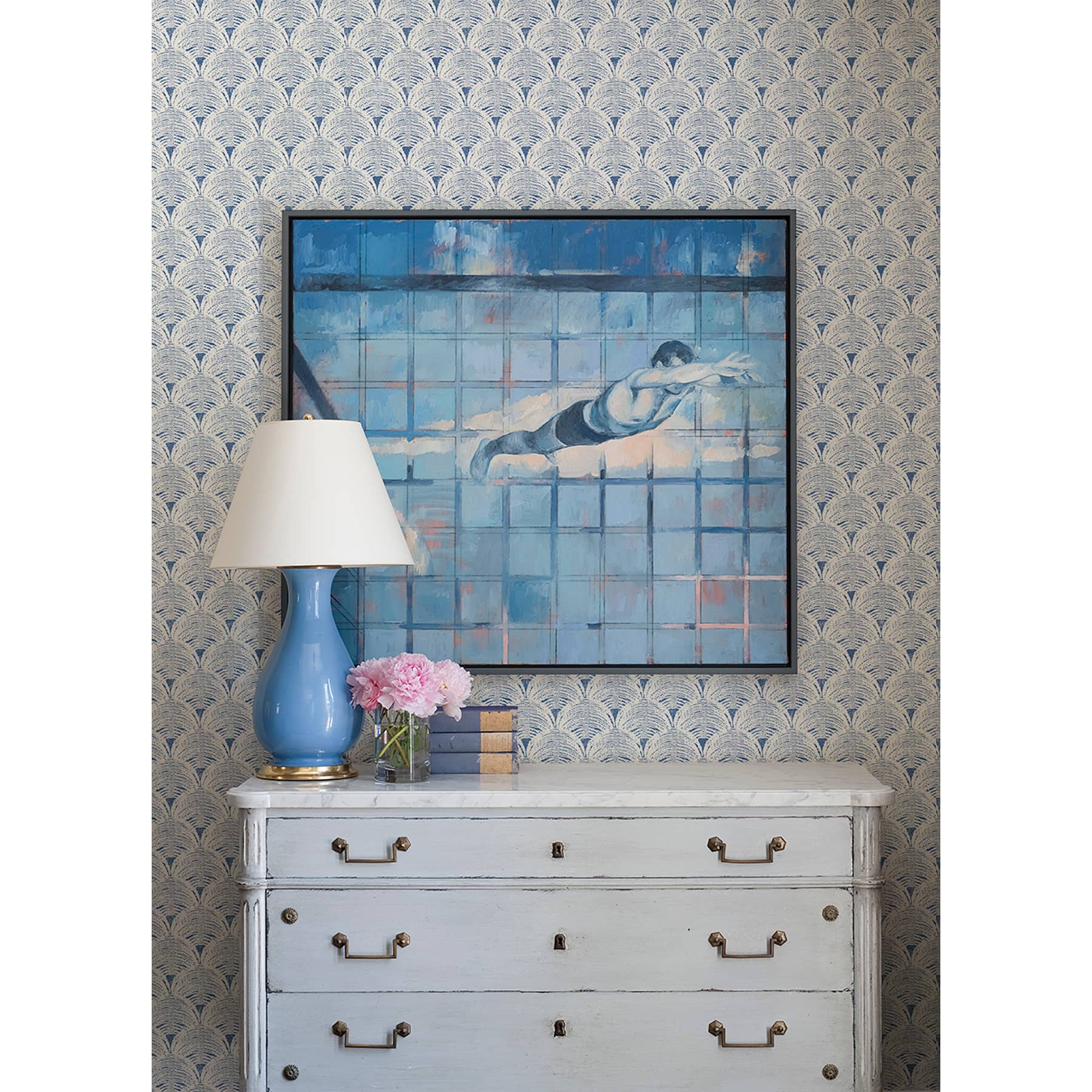 NuWallpaper Blue Manila Peel & Stick Wallpaper