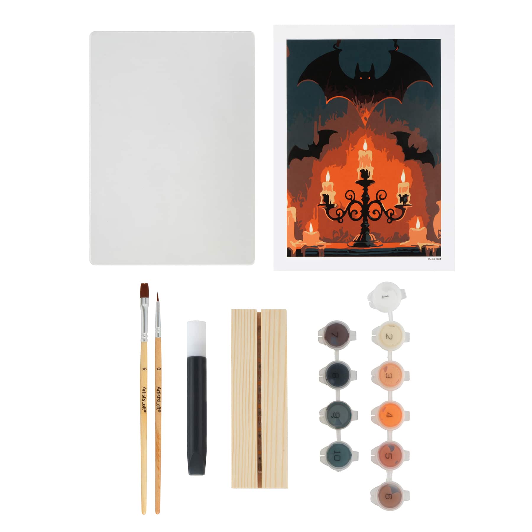Light Up Candelabra Bats Paint-by-Number Acrylic Surface Kit by Artist's Loft®