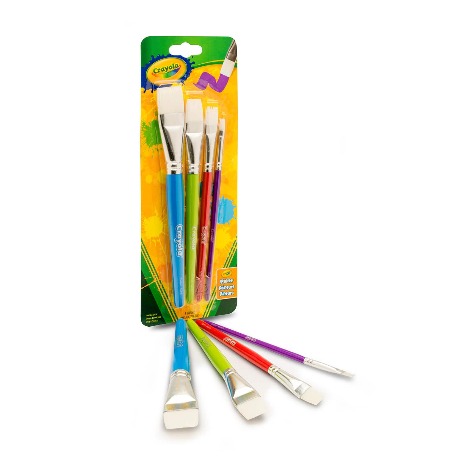 8 Packs: 4 ct. (32 total) Crayola® Flat Paint Brushes