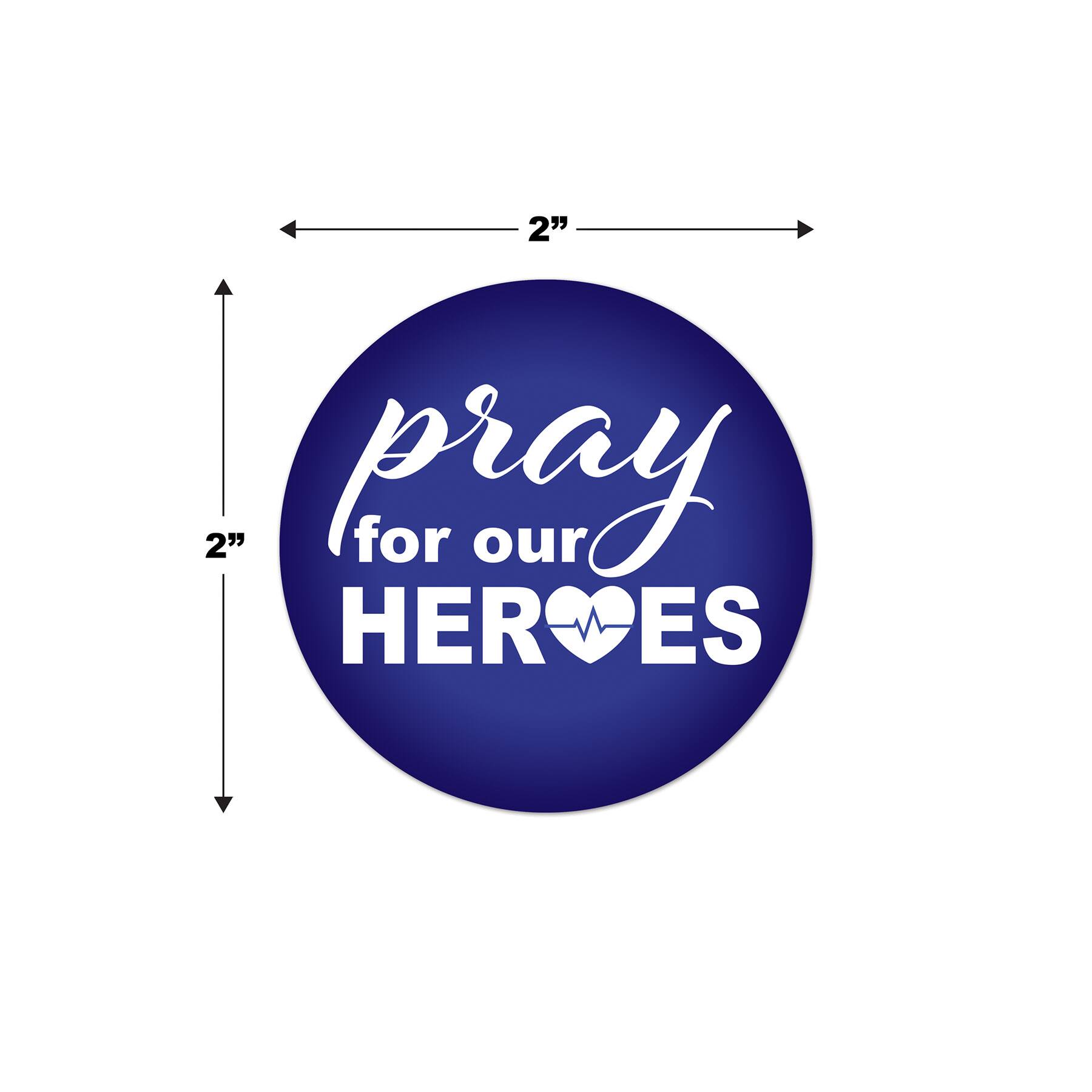Beistle 2" Pray For Our Heroes Buttons, 6ct.