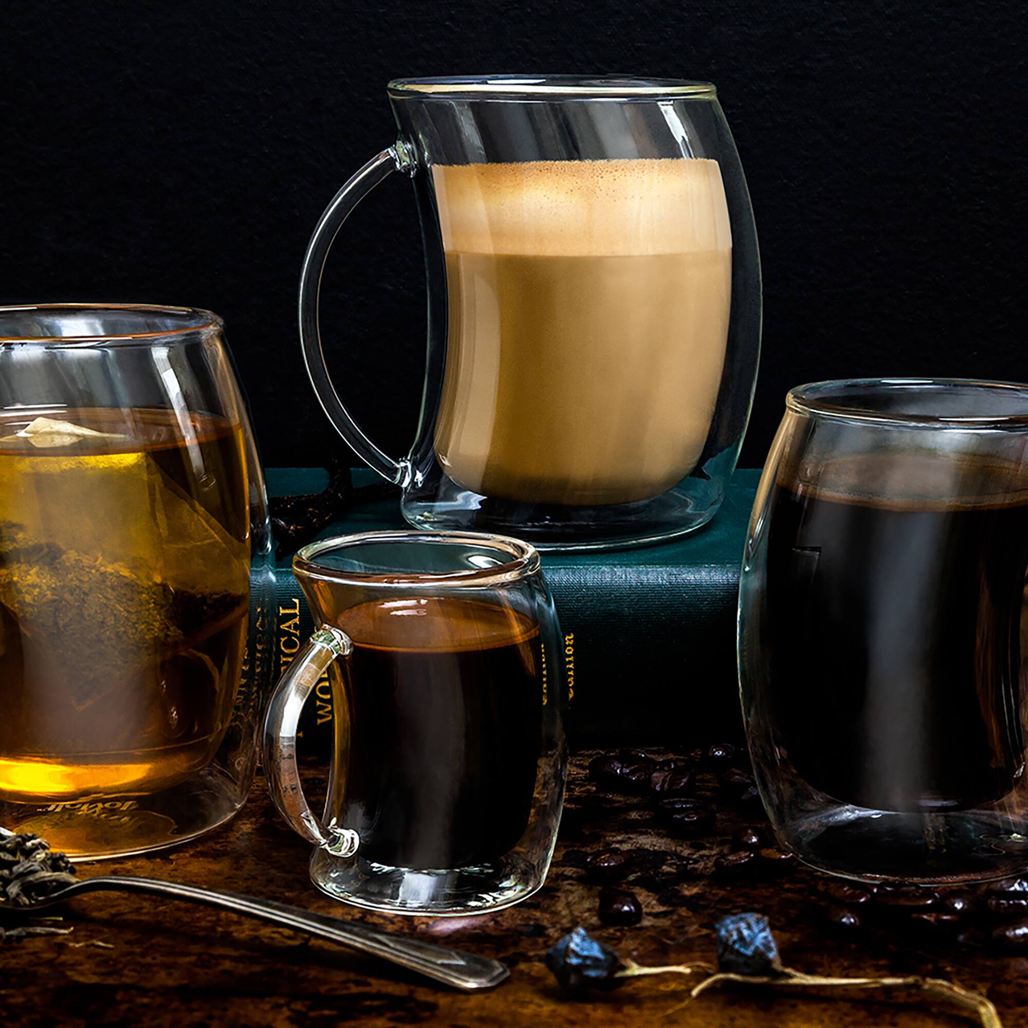 JoyJolt® 5.4oz. Caleo Double Wall Espresso Glasses, 4ct.