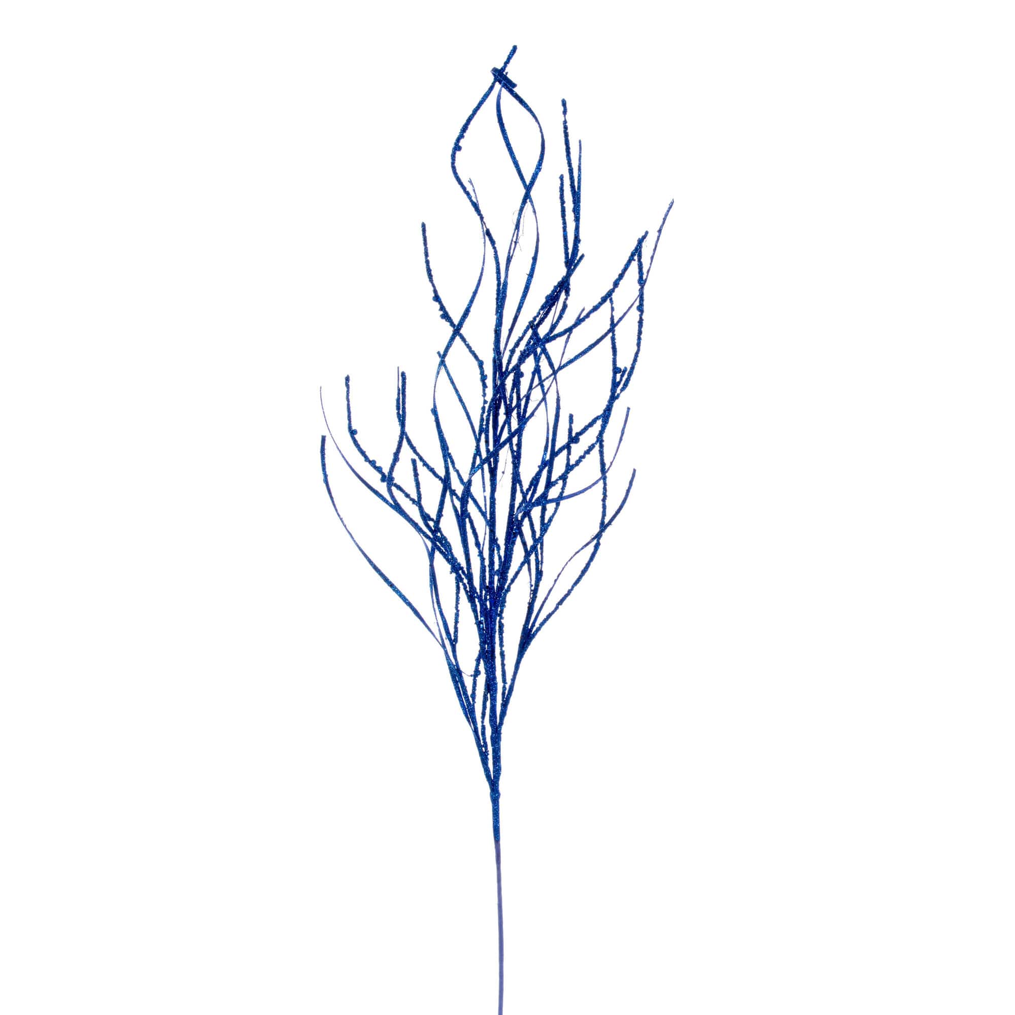 Vickerman 40" Blue Berry Cluster & Wavy Glitter Ball Sprays, 4ct.
