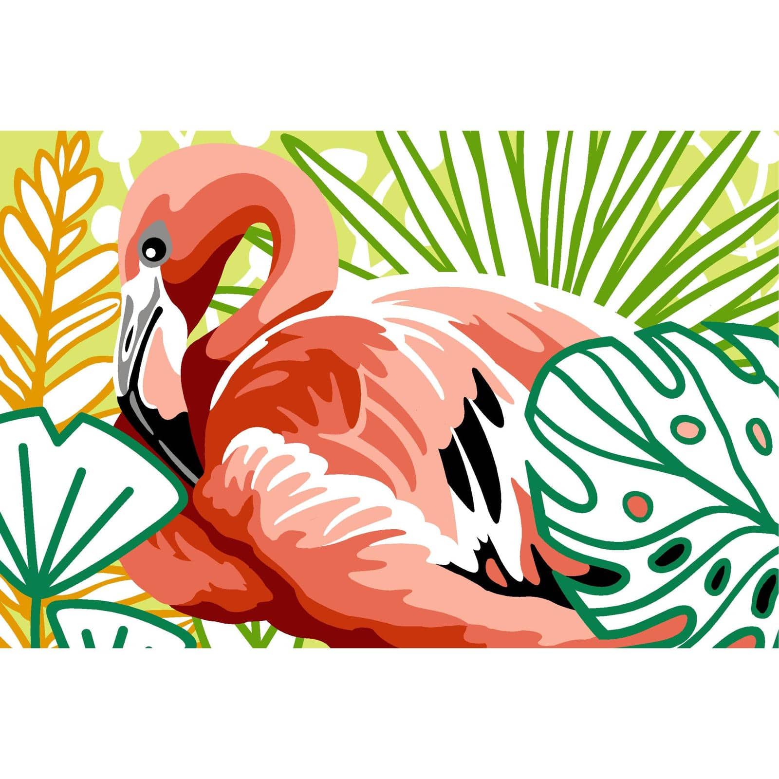 Gobelin Flamingo Unit Printed Tapestry Canvas