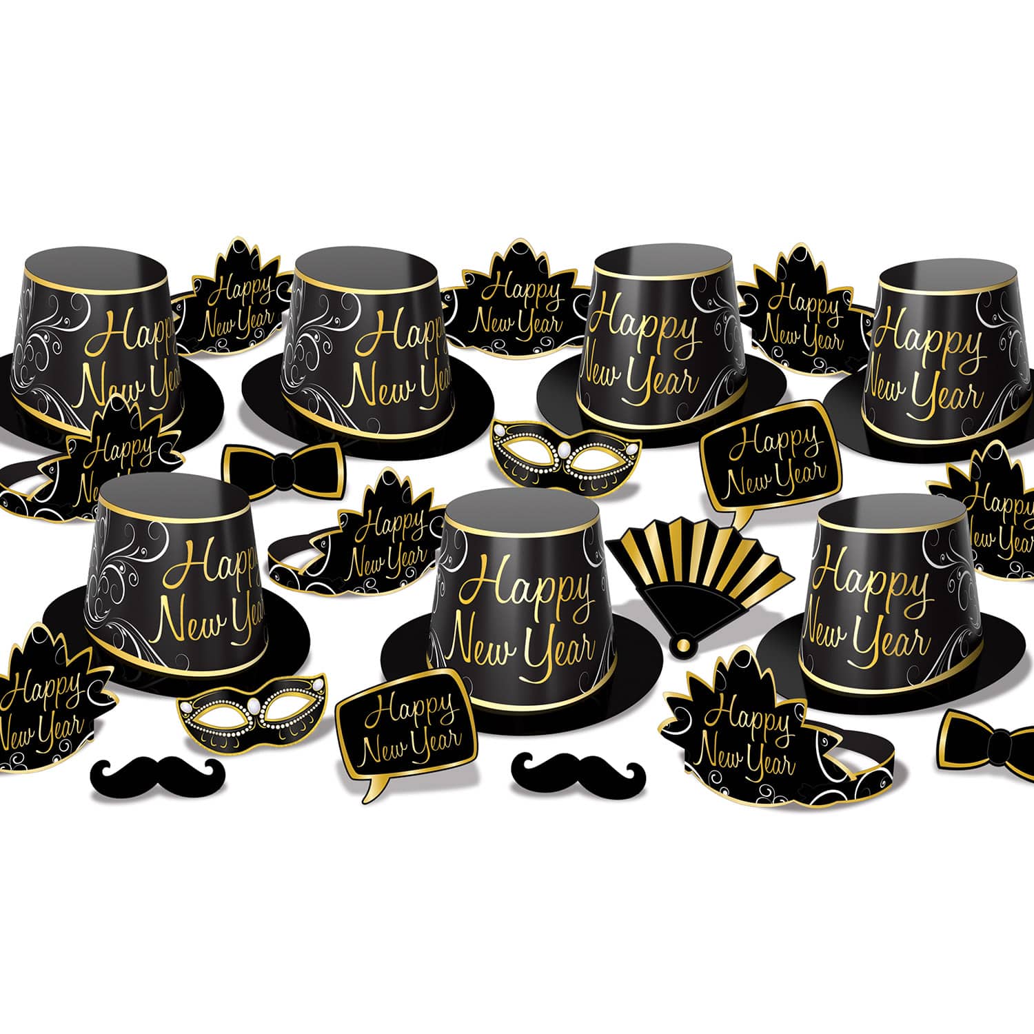 Beistle Simply Paper New Year Accessory Kit