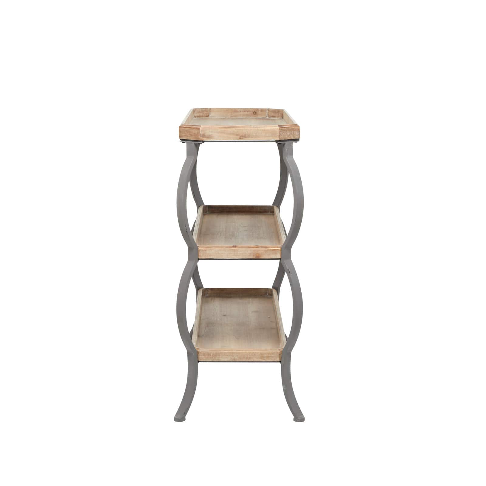 Brown Iron Rustic Console Table, 33" x 39" x 13"