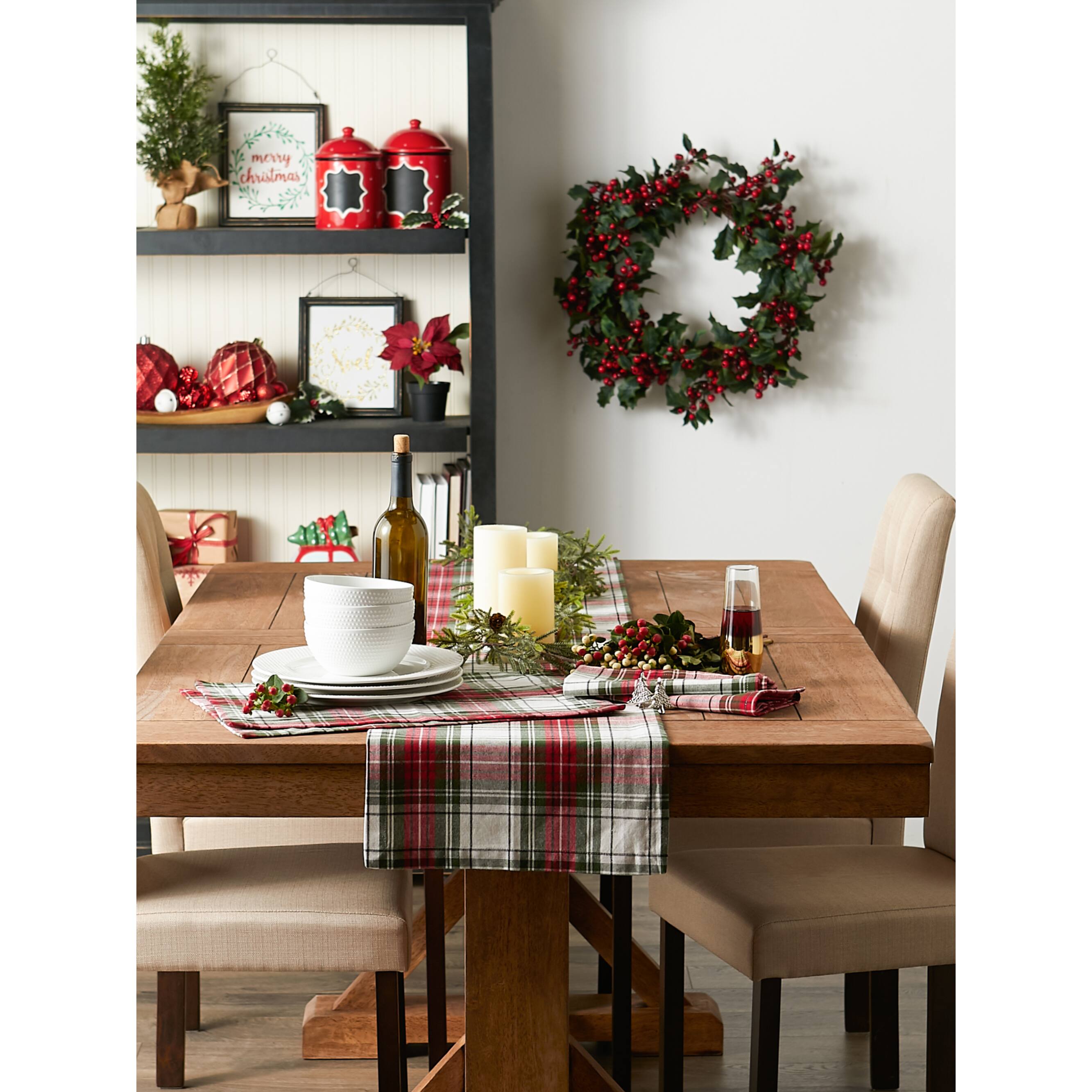 DII® 72" Christmas Plaid Table Runner