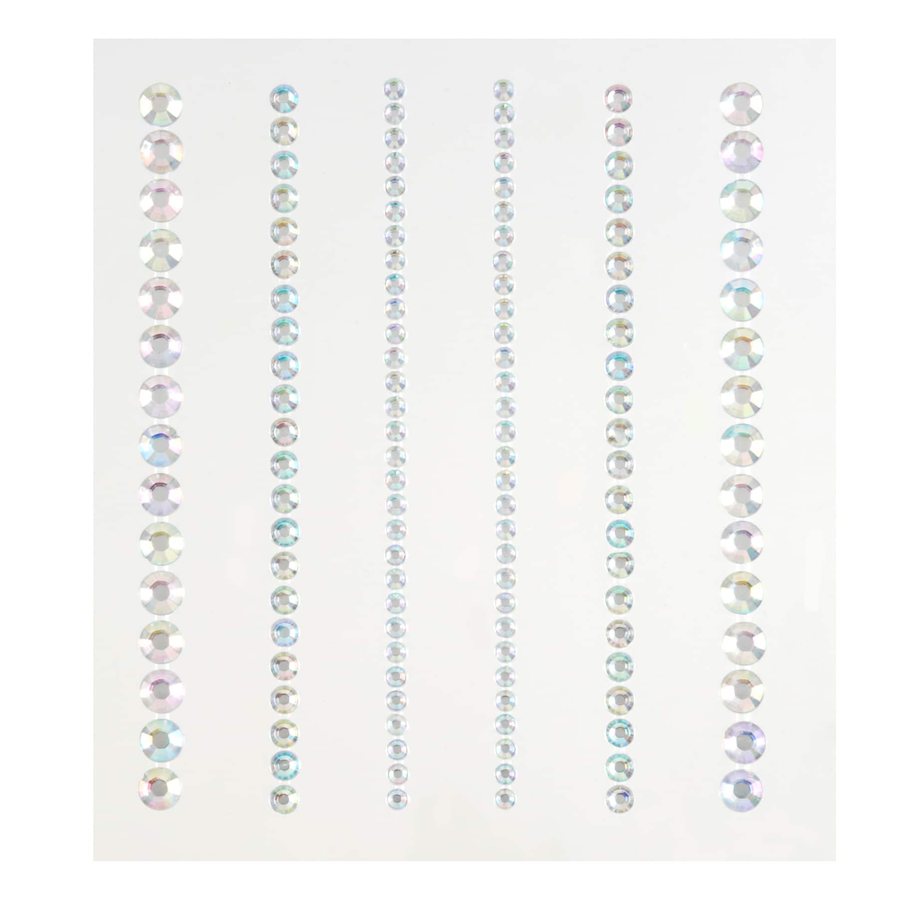 12 Packs: 6 ct. (72 total) Clear Iridescent Gem Strip Bling Stickers by Recollections™