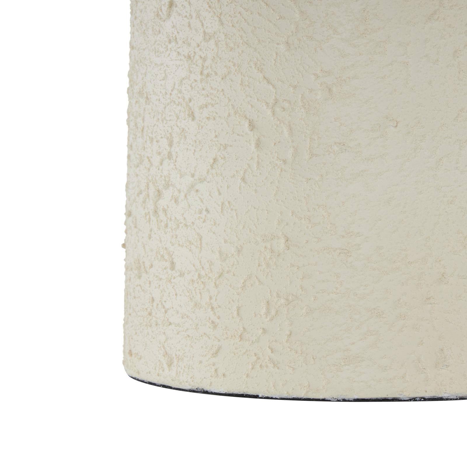 Cream Metal Fluted Distressed Textured Vase Set