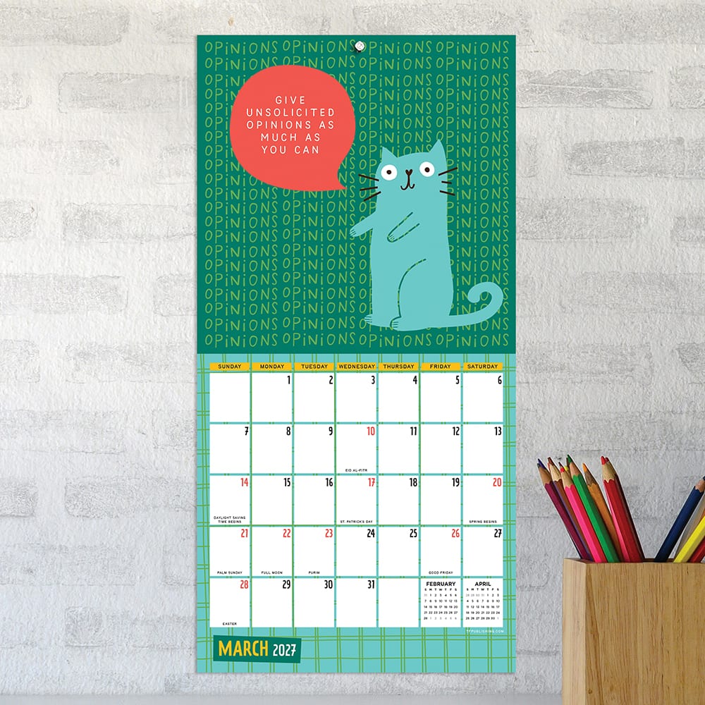 2027 Cats vs Adulting Mini Calendar