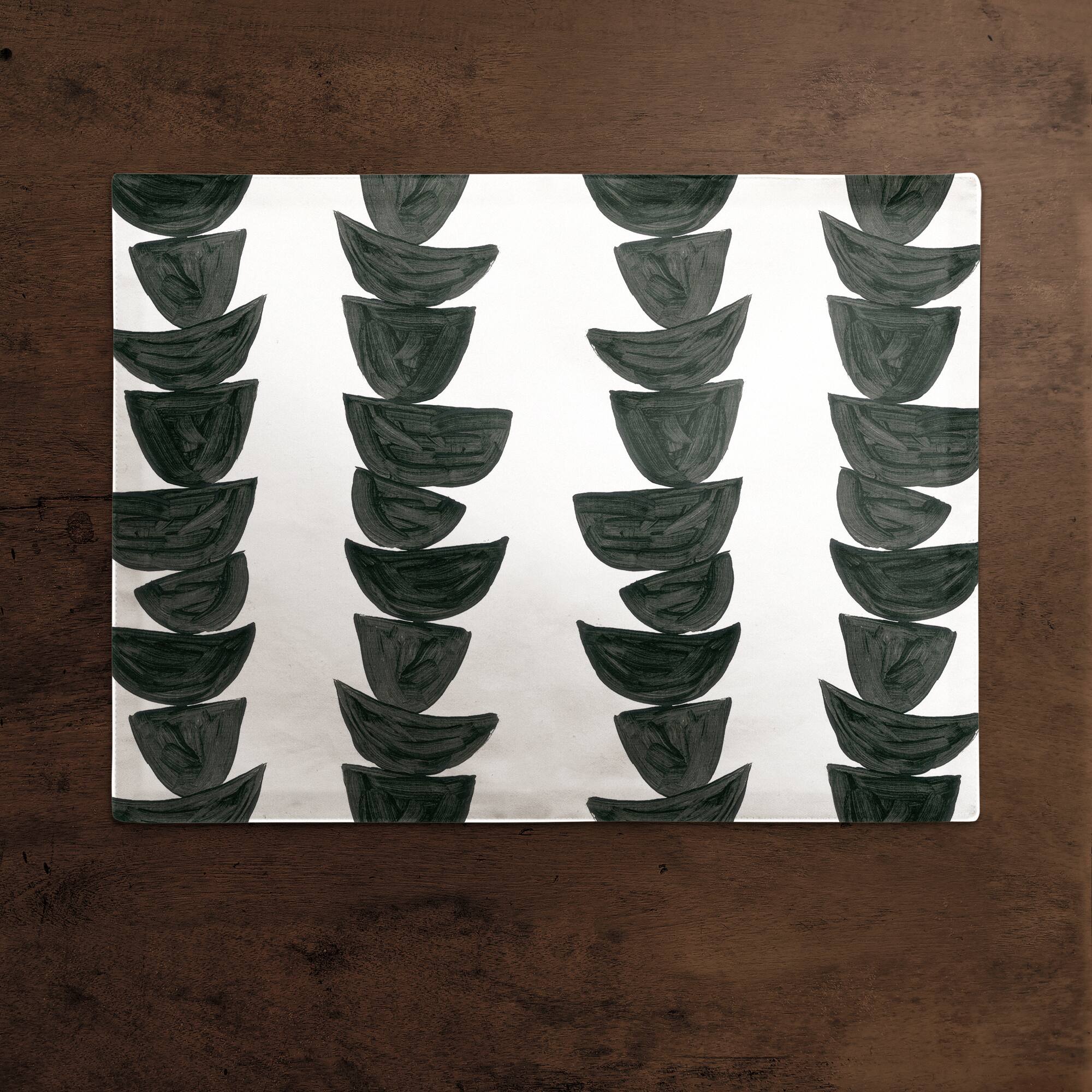 Monochromatic Stacked Bowls Cotton Twill Placemat