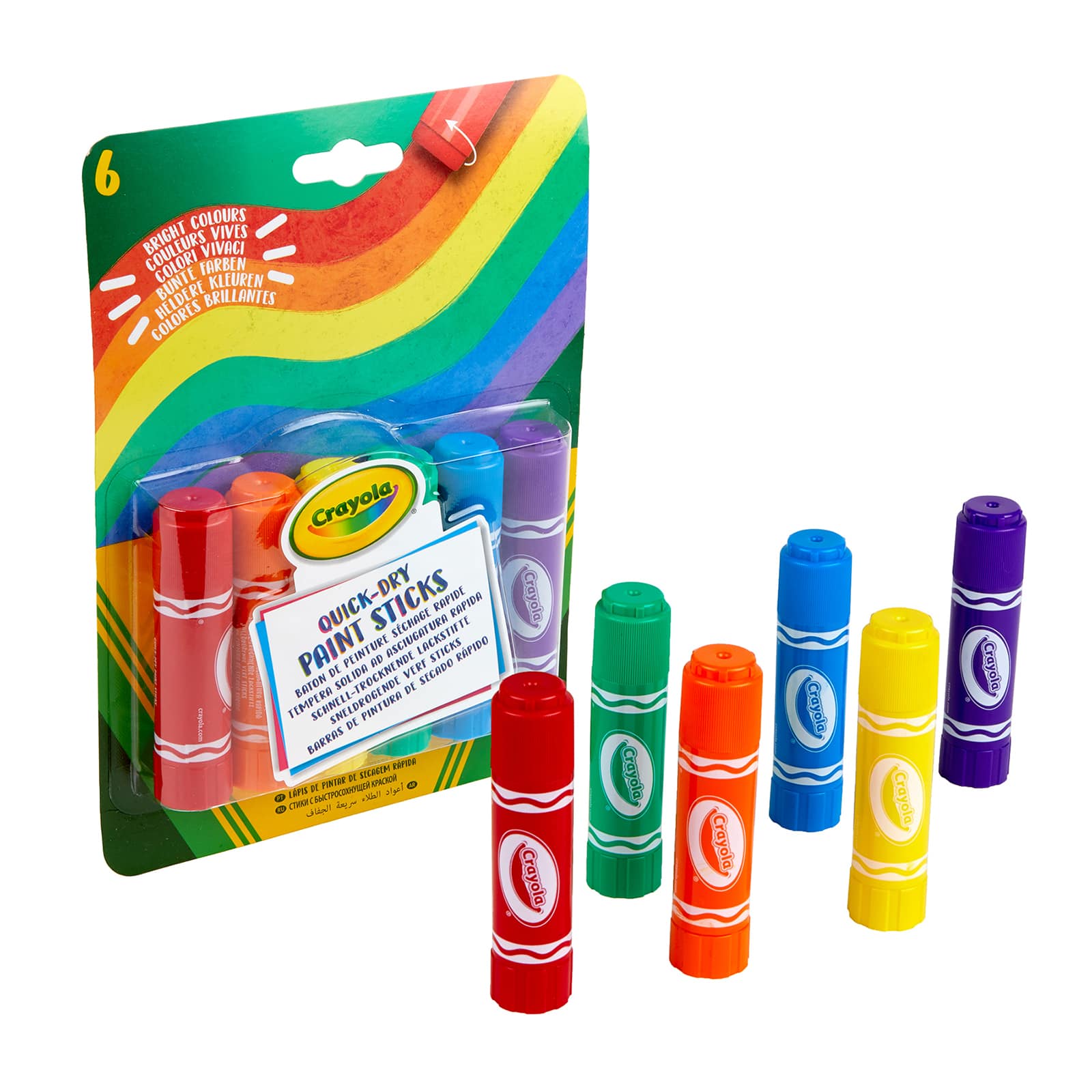 Crayola® Project™ Quick-Dry Paint Sticks, 6 Packs of 6