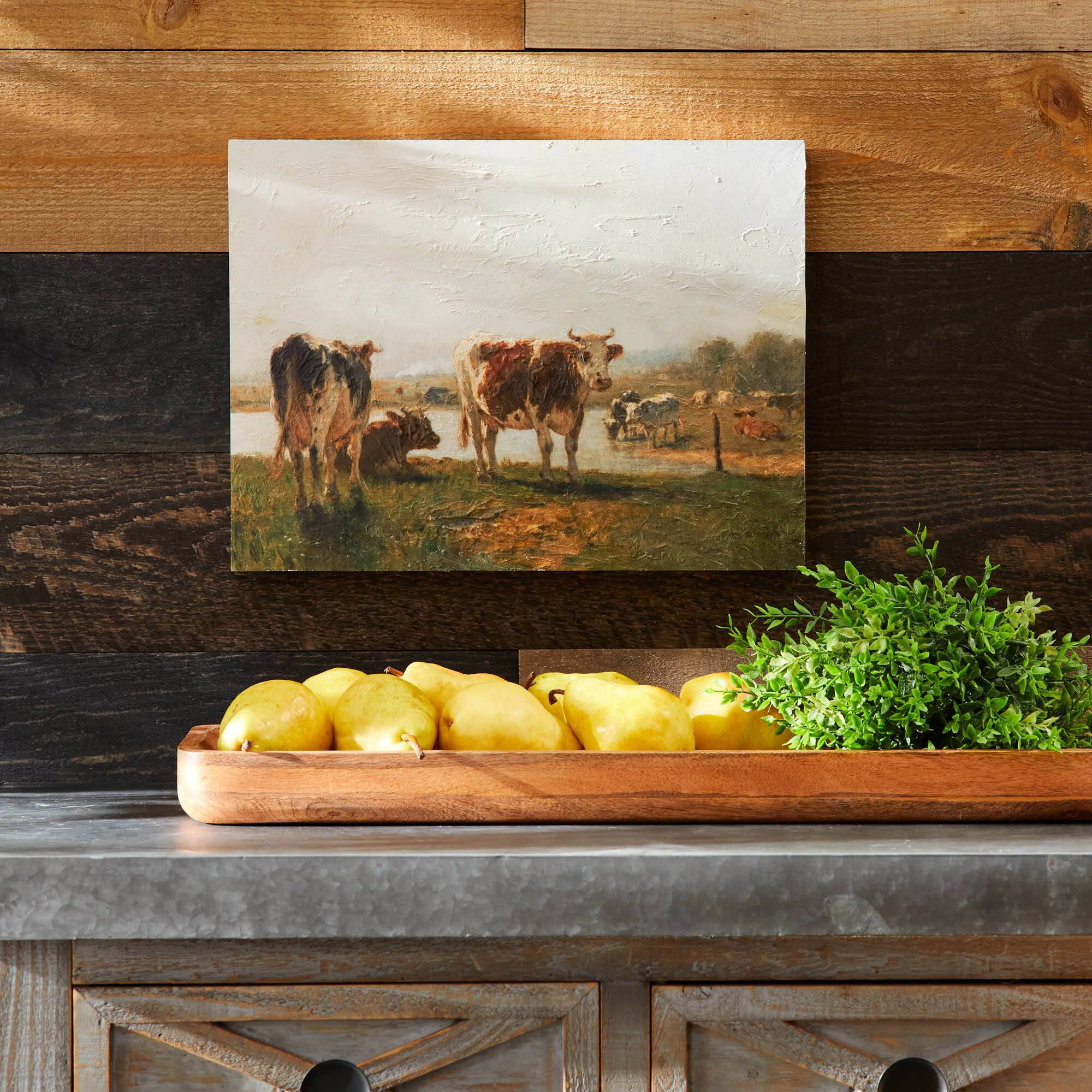 Melrose 16" x 12" Cattle Landscape Print Wall Art