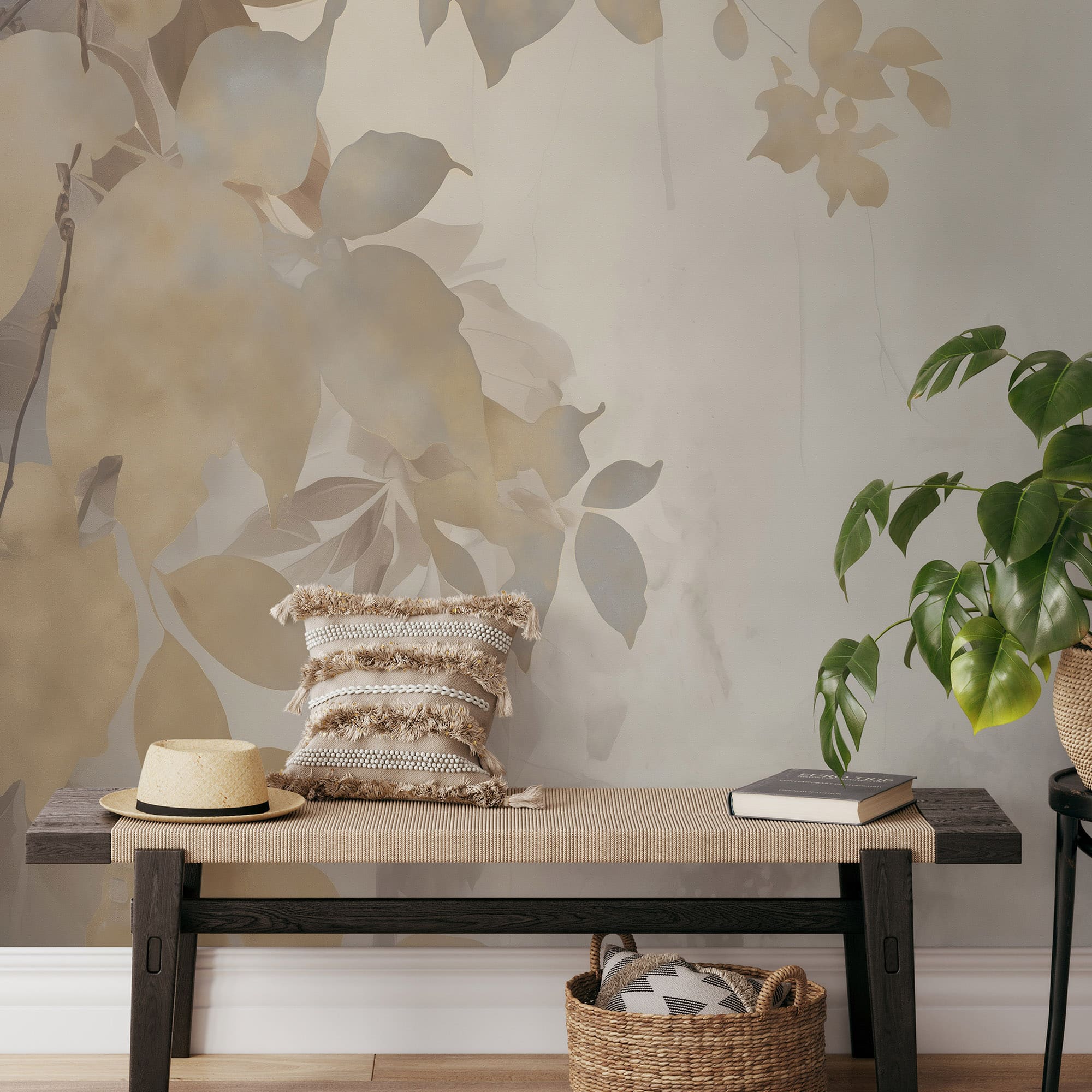 Designs Direct Afterglow Leaves Wall Mural