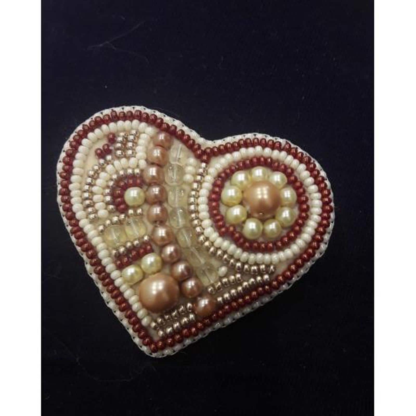 Crystal Art Beadwork Kit For Creating Brooch Set Of Pictures Gingerbread