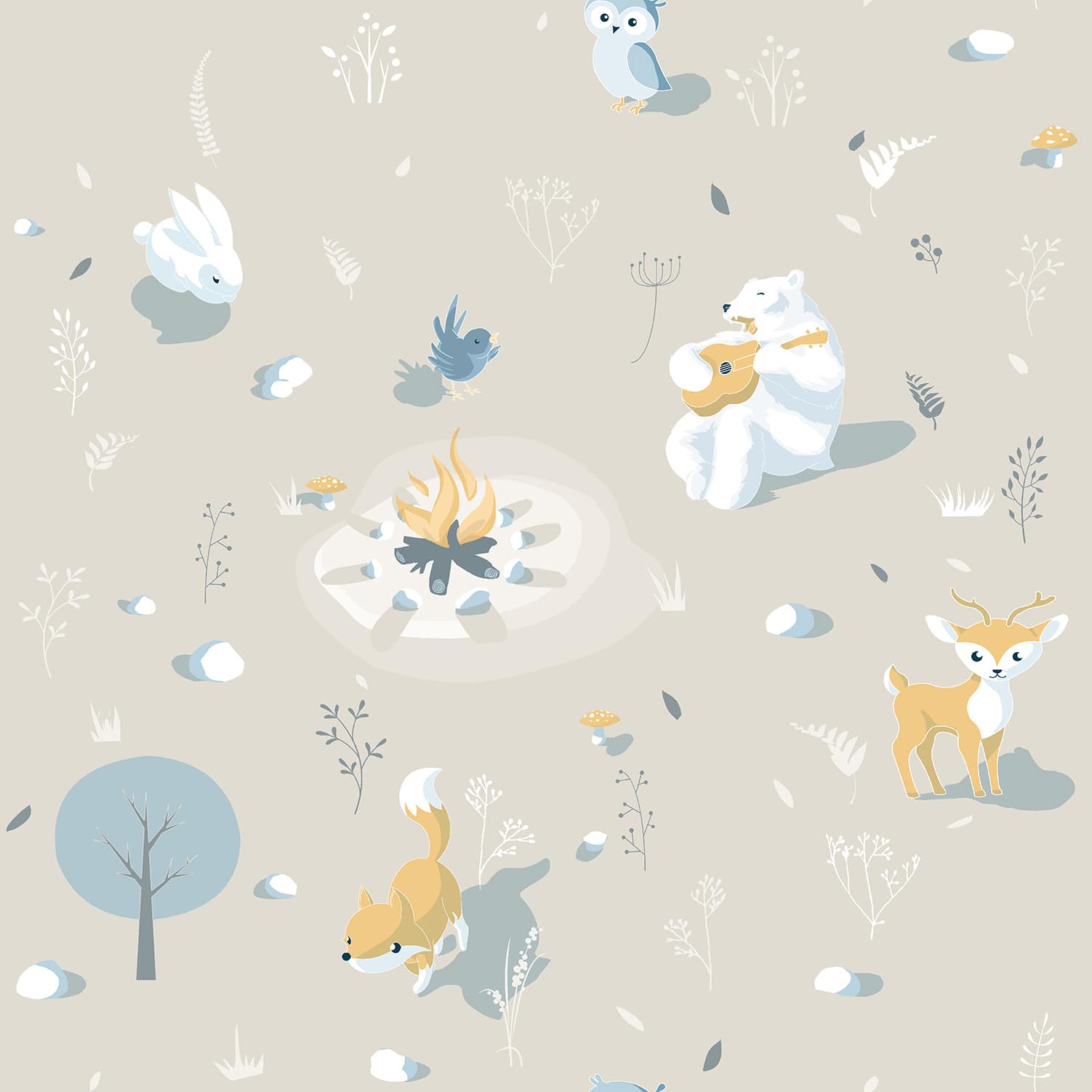 Designs Direct Woodland Friends Wallpaper