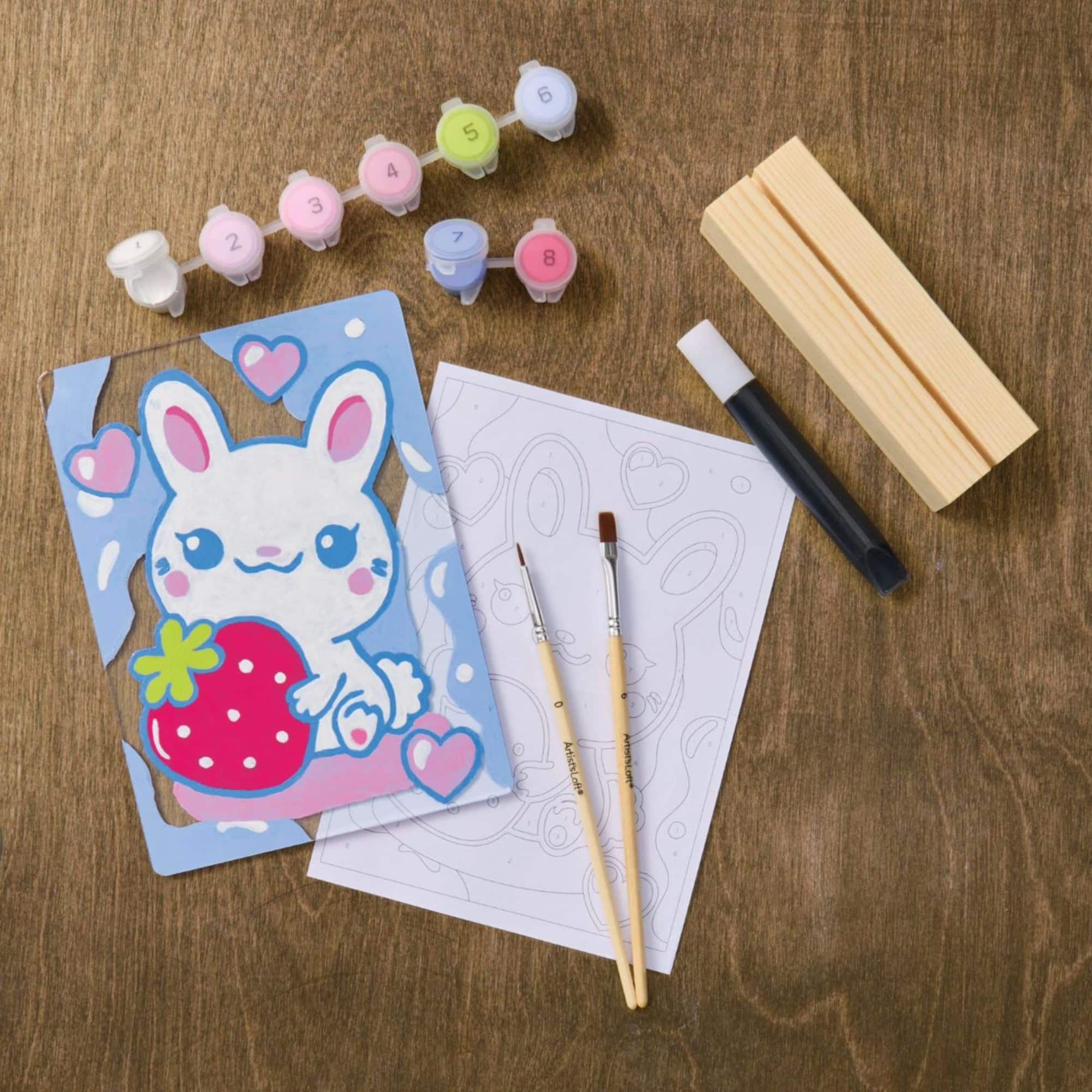 Kawaii Bunny Paint-by-Number Acrylic Surface Kit by Artist's Loft®