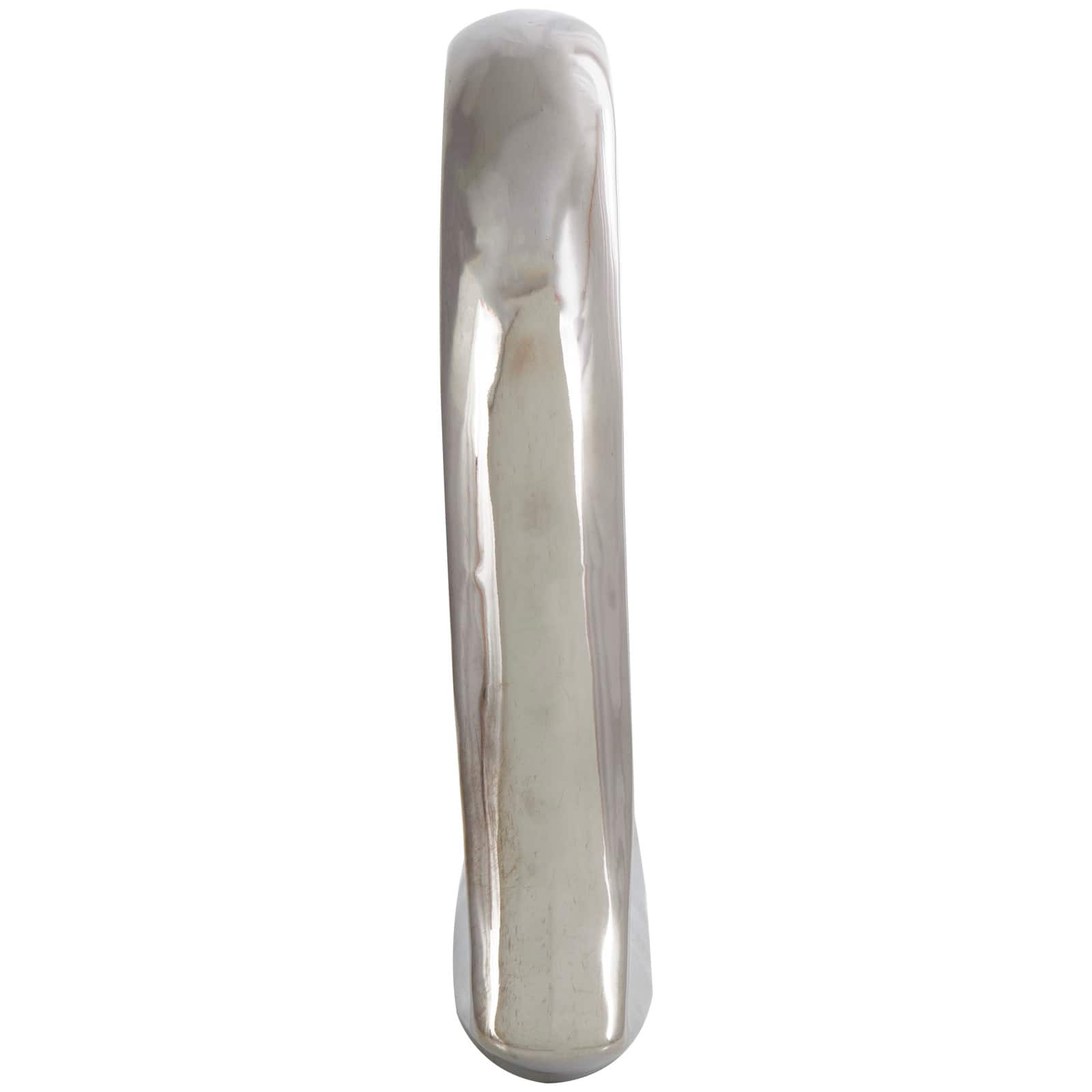 10" Silver Ceramic Heart Abstract Overlapping Sculpture
