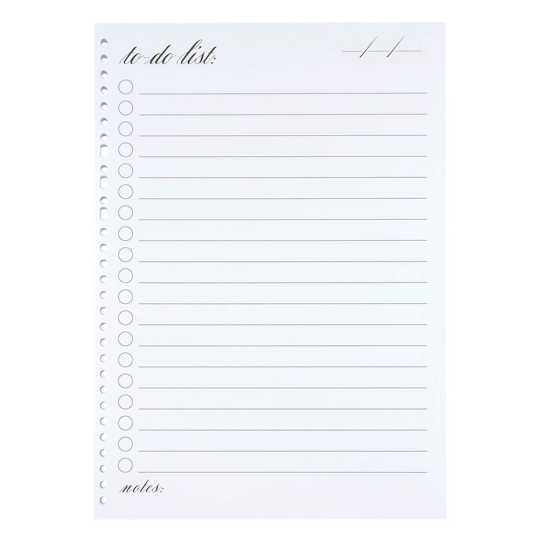 8.2" x 11.6" A4 To Do List Fill Paper, 50 Sheets by Recollections™