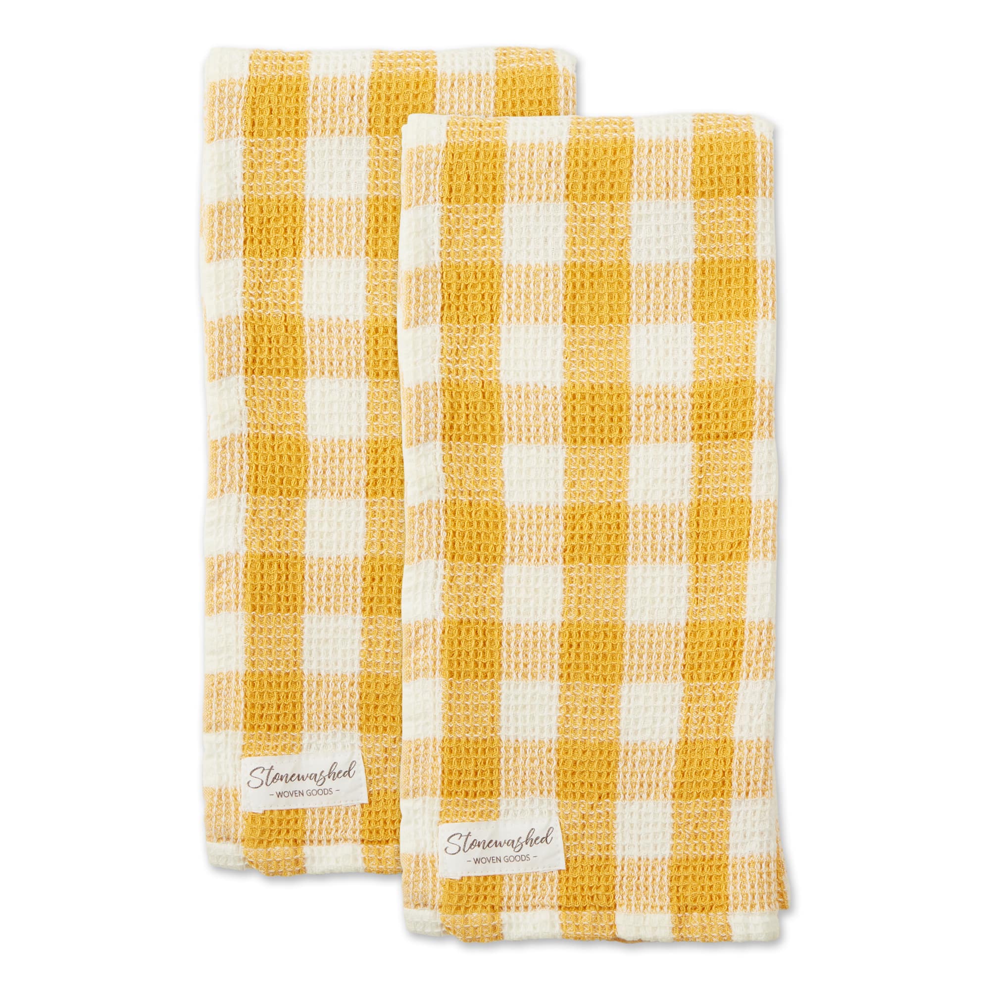 DII® Checker Washed Waffle Dish Towels