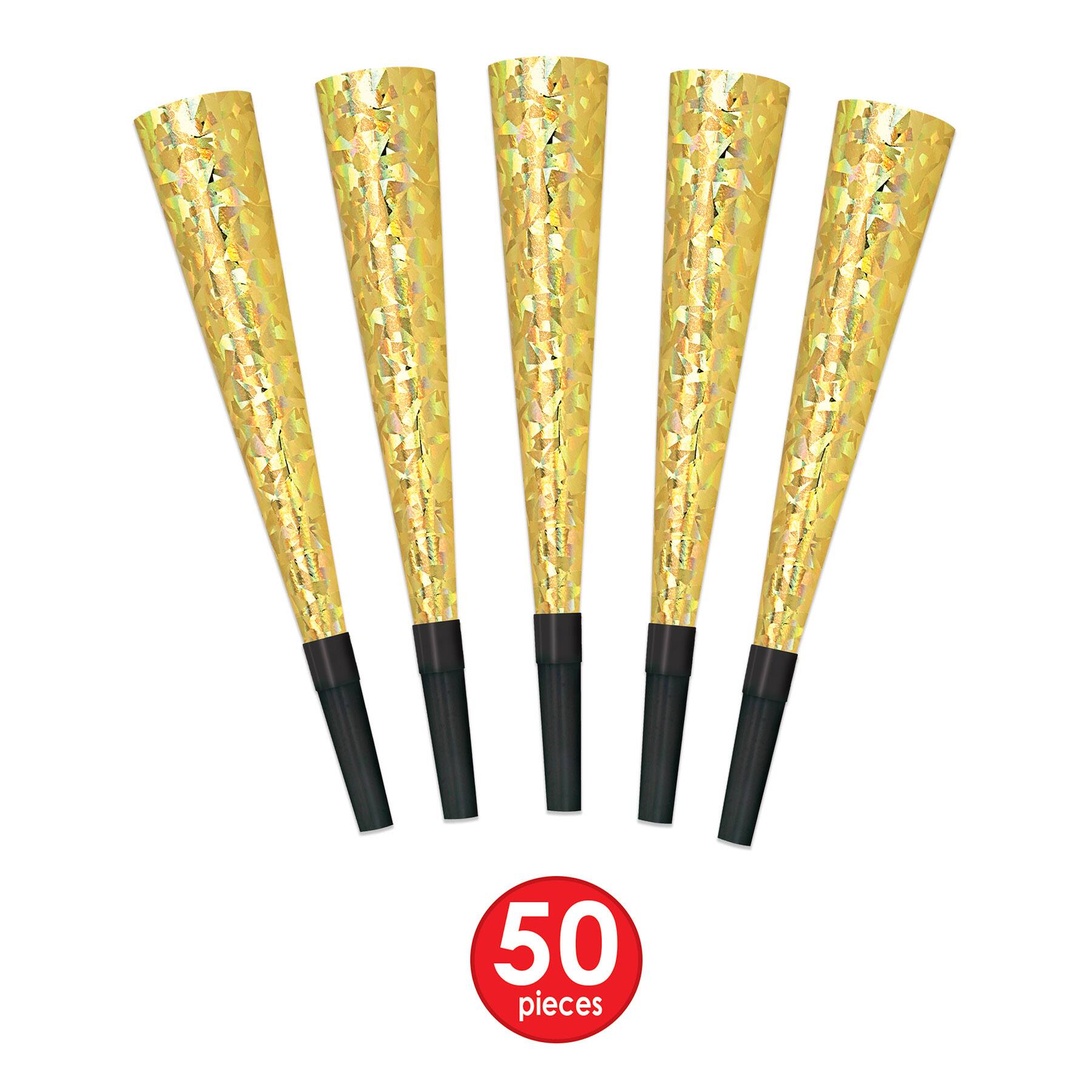 Beistle Gold & Black New Year Topaz Party Favor Kit for 50