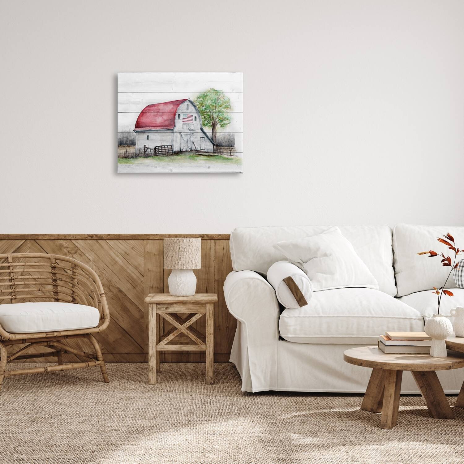 Stupell Industries Rustic Americana Barn Canvas Wall Art