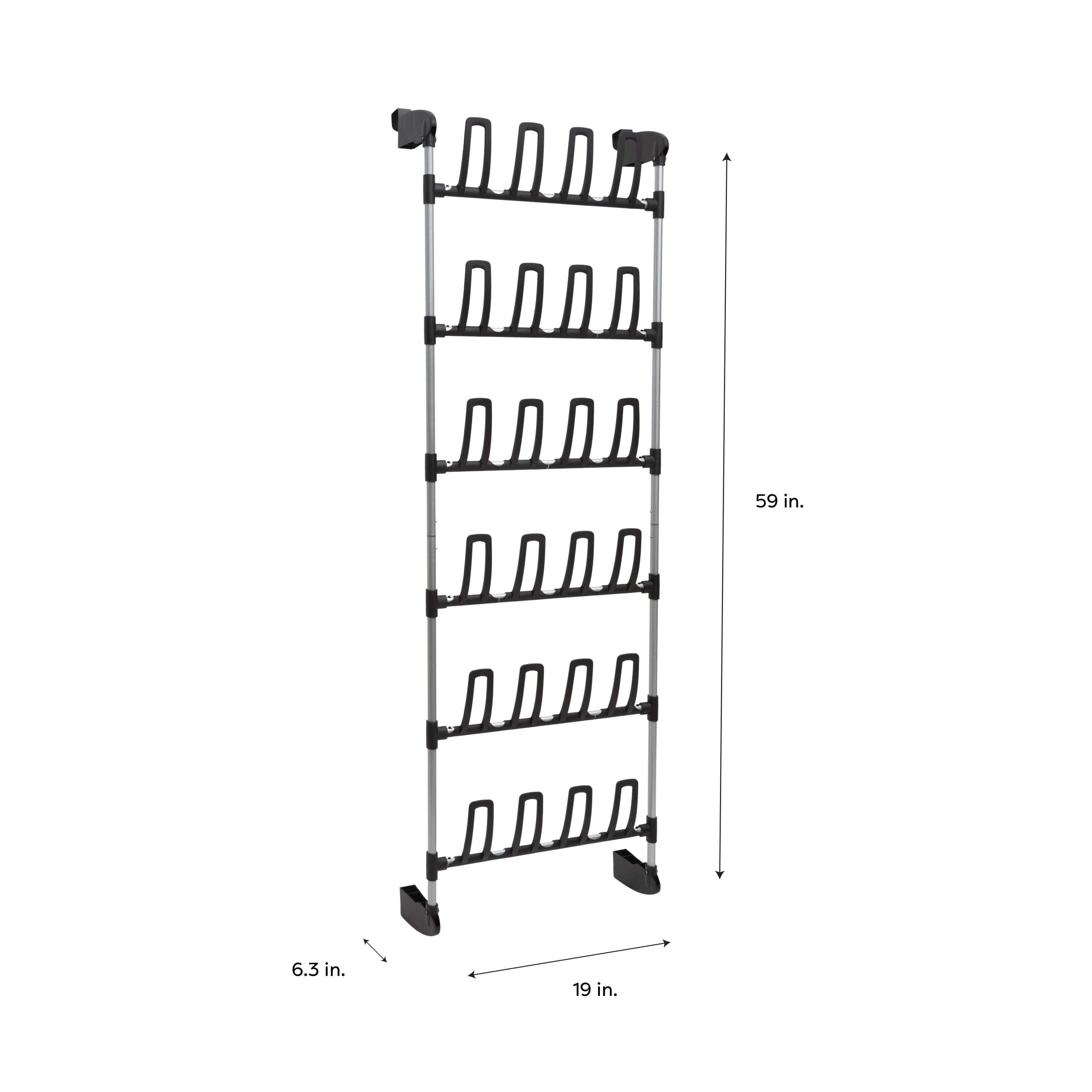 Organize It All 12 Pair Over the Door Shoe Rack