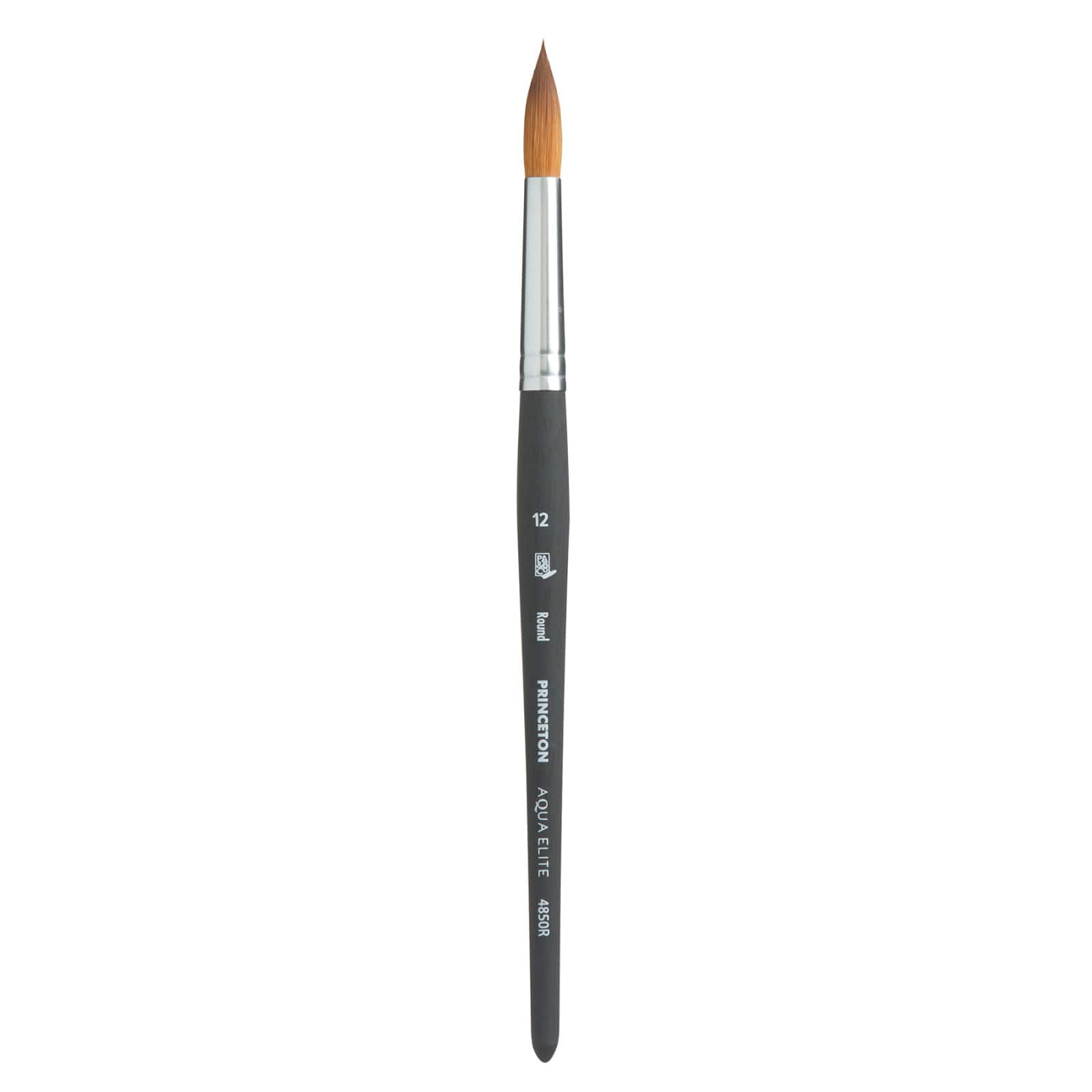 Pinceau Aquarelle Voyage Princeton Aqua Elite Synthetic Kolinsky - Taille 4, Pointe Ronde, Manche Métal Avec Capuchon