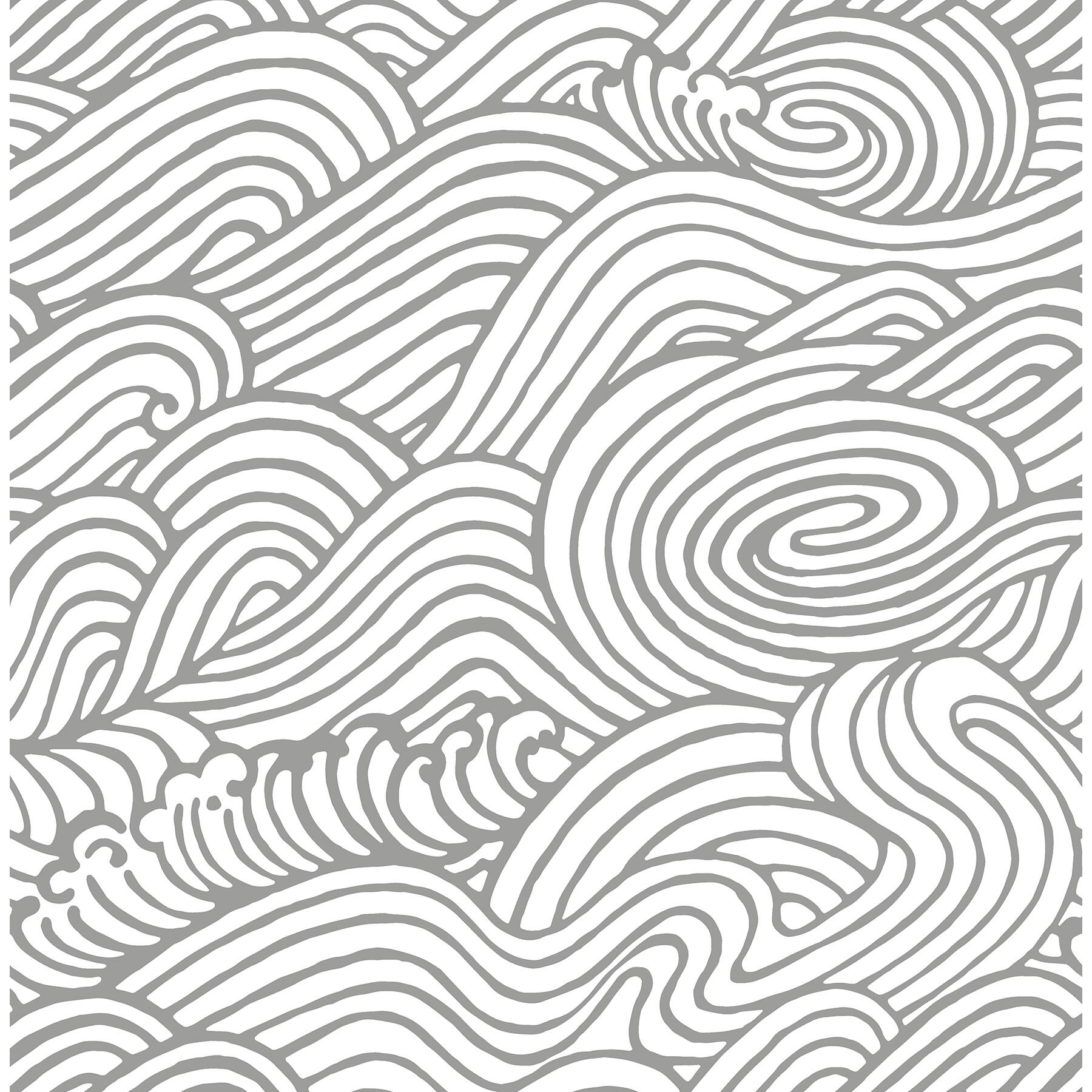 NuWallpaper Gray Saybrook Peel & Stick Wallpaper