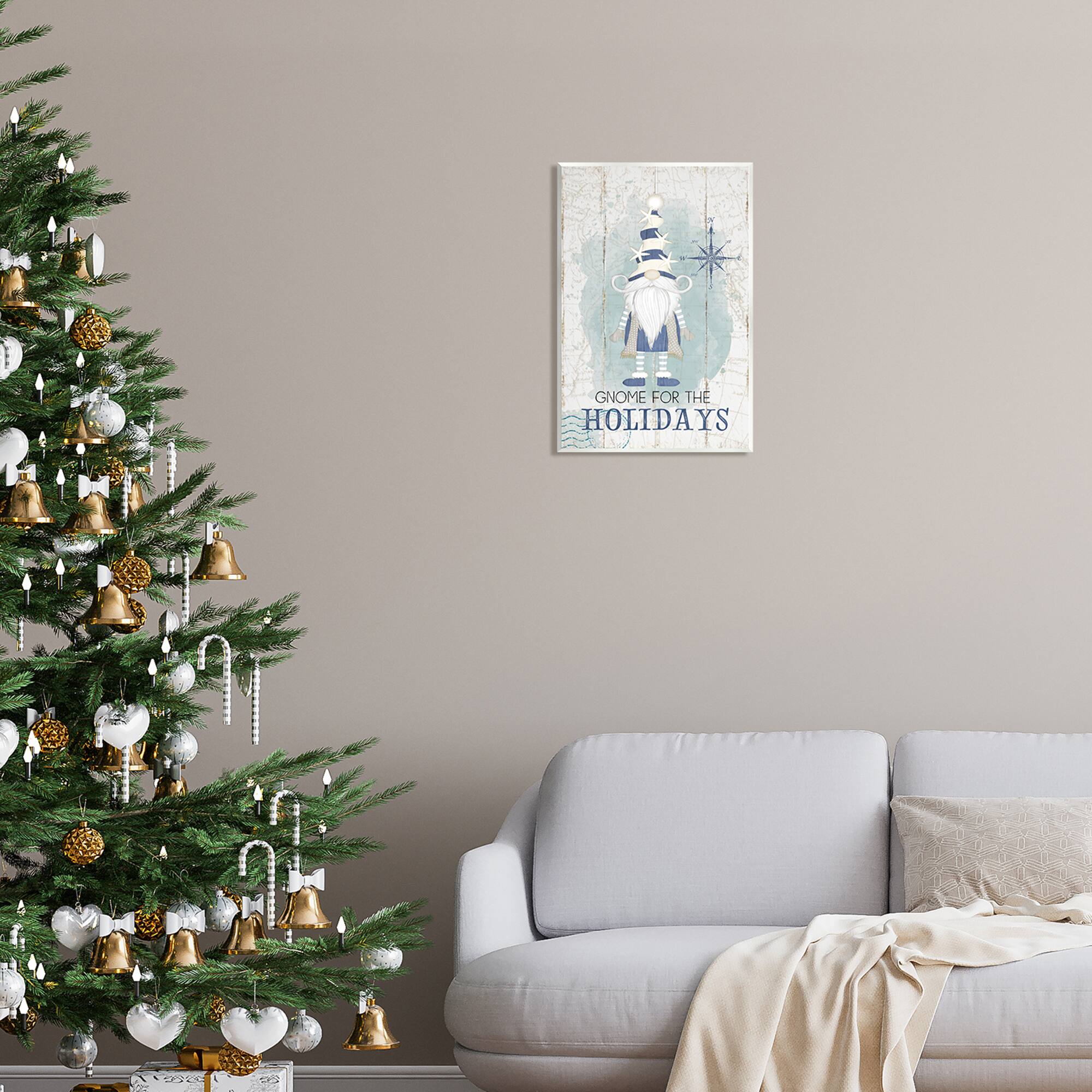 Stupell Industries Gnome For The Holidays Nautical Wall Plaque Art