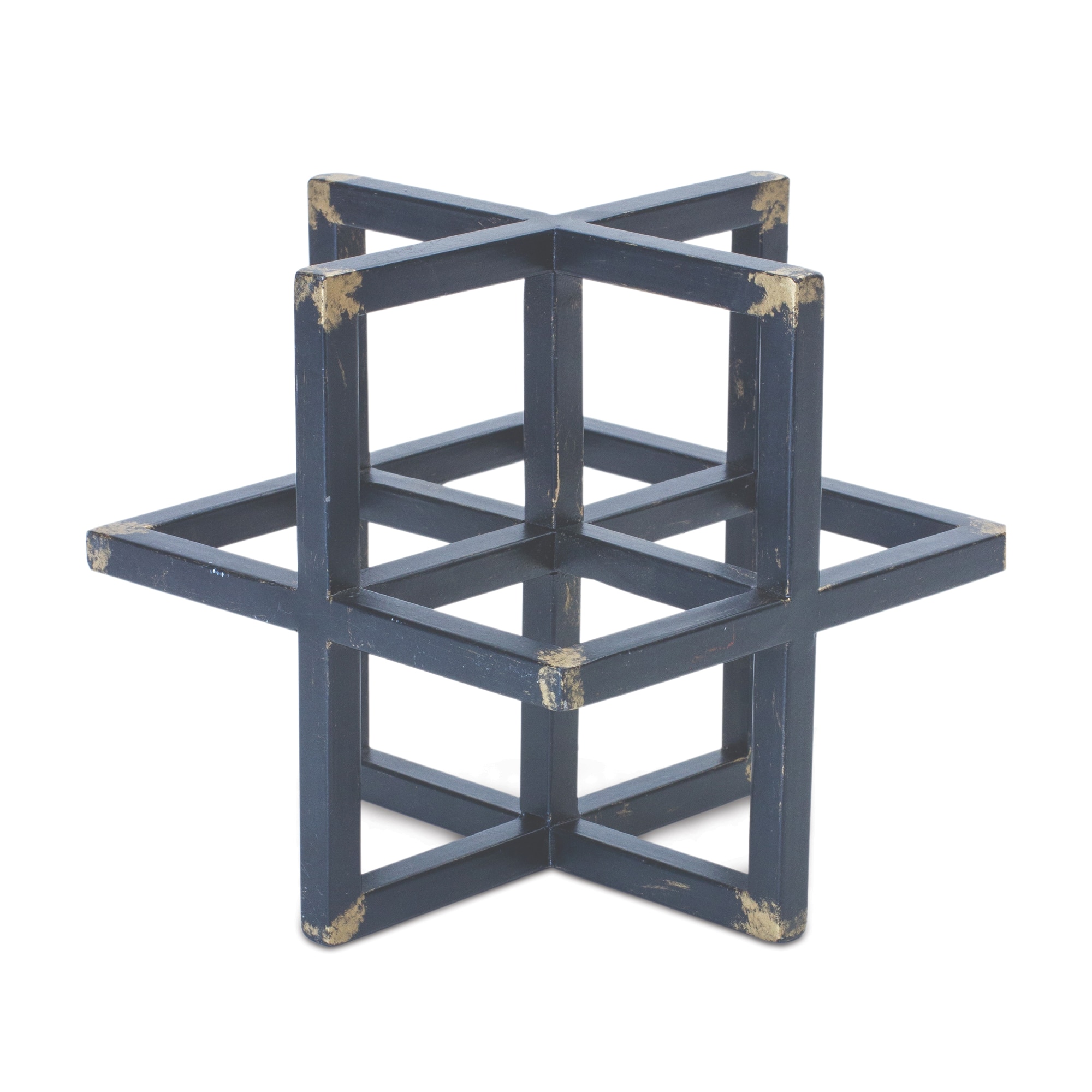 Modern Metal Star Sculpture Set