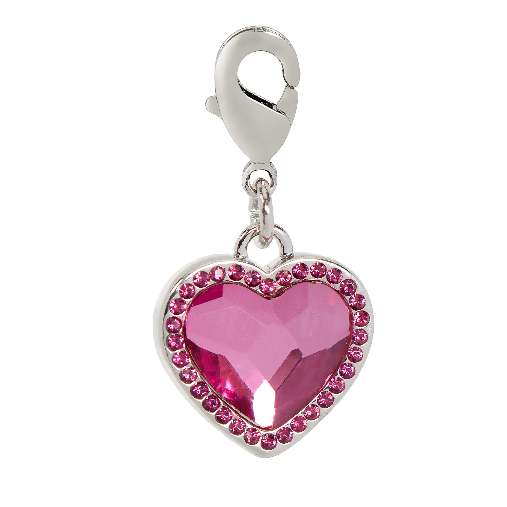 Dark Rose Filagree Heart Austrian Crystal Charm by Bead Landing™