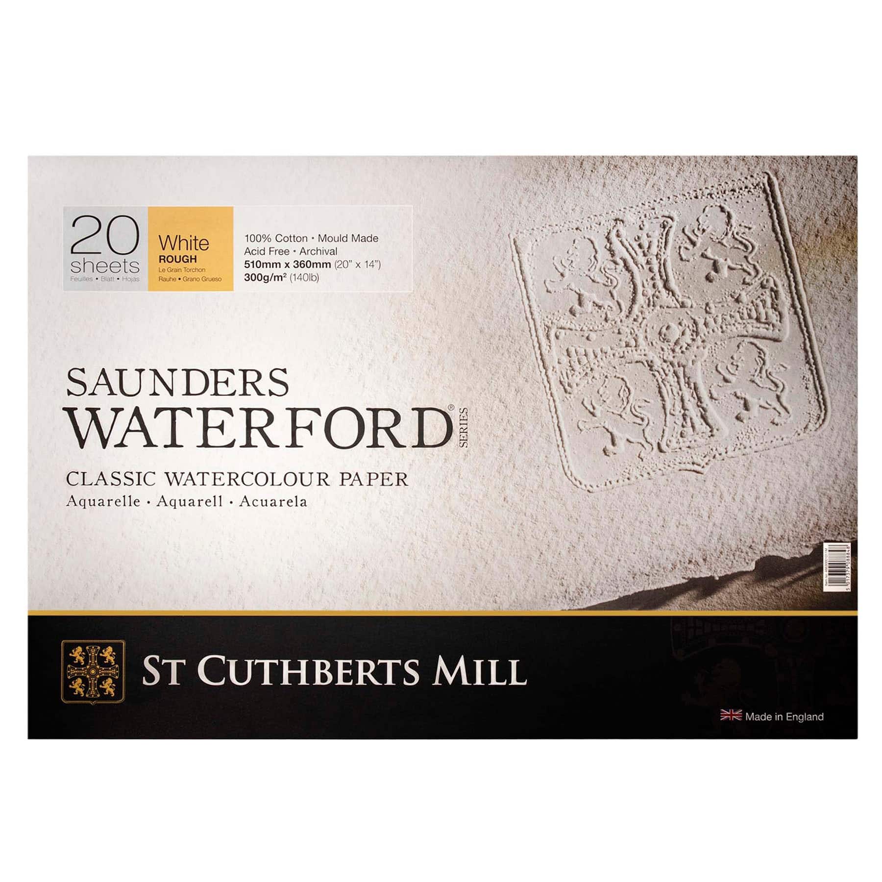 Saunders Waterford® White Rough Watercolor Paper Block, 20 Sheets