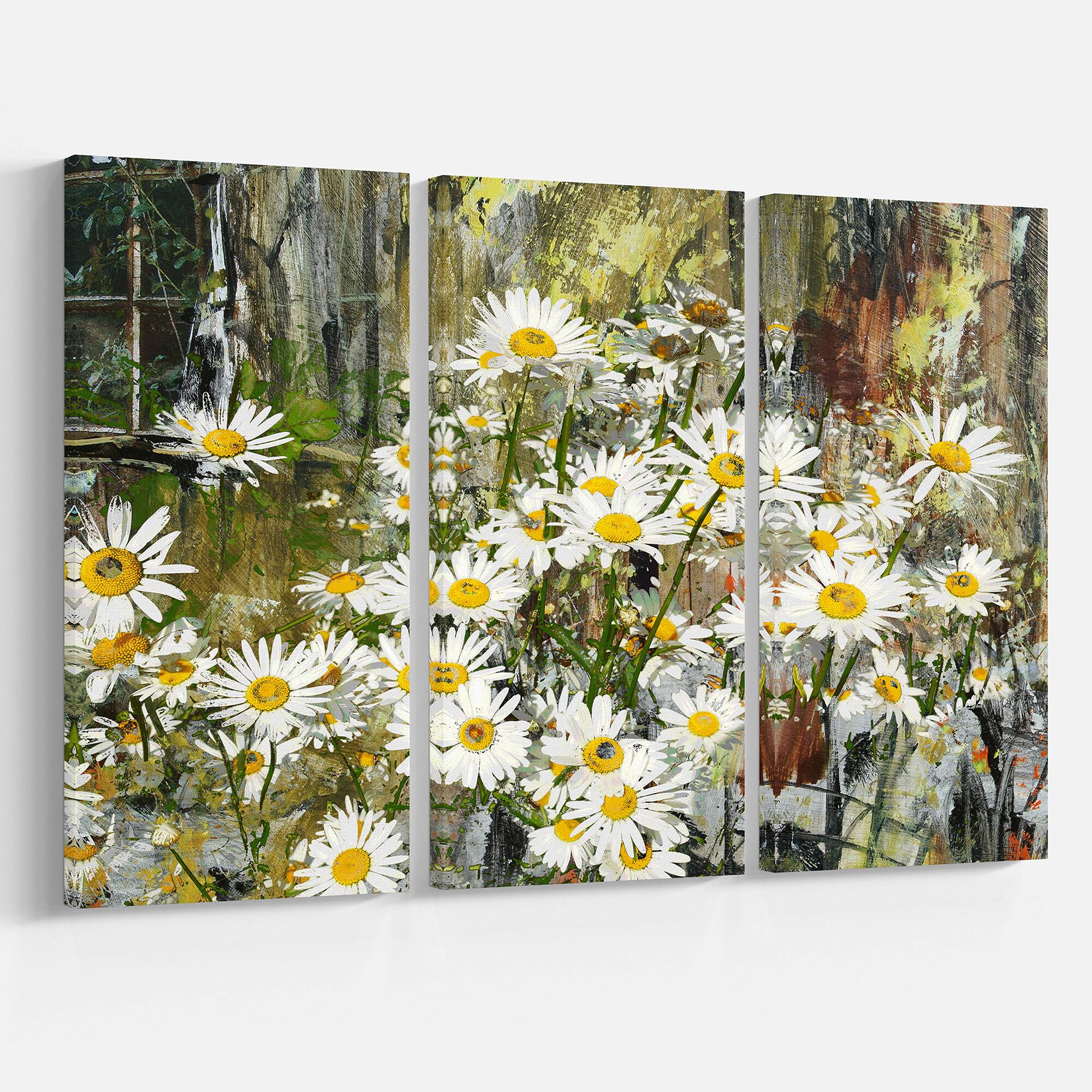Designart - Daisies Flowers Under the Window