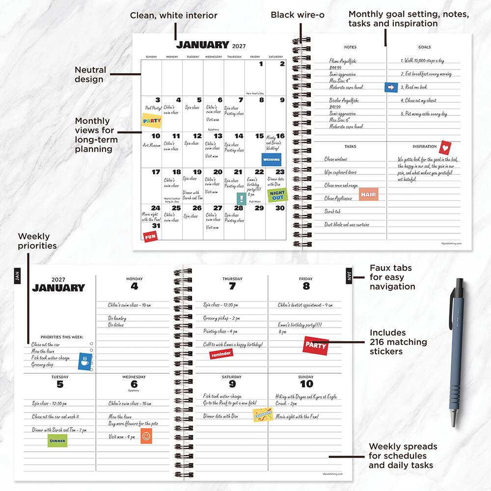 2027 Nascar Medium Weekly Monthly Planner