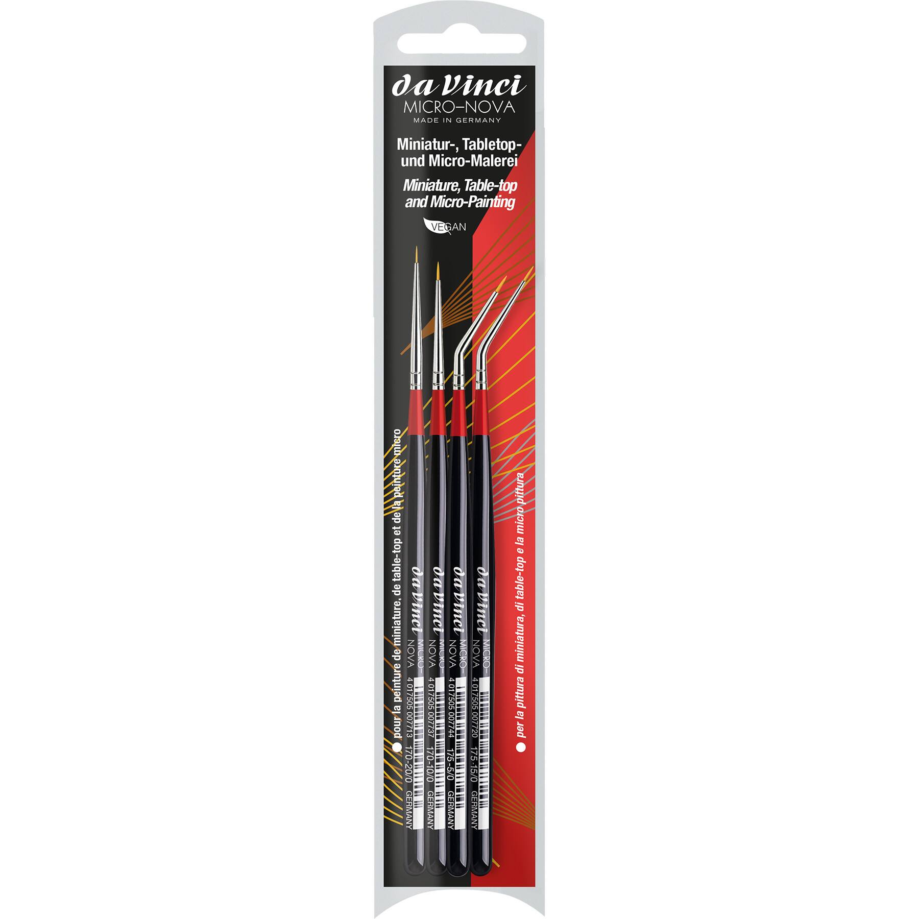 da Vinci MICRO-NOVA 4 Piece Synthetic Round Brush Set