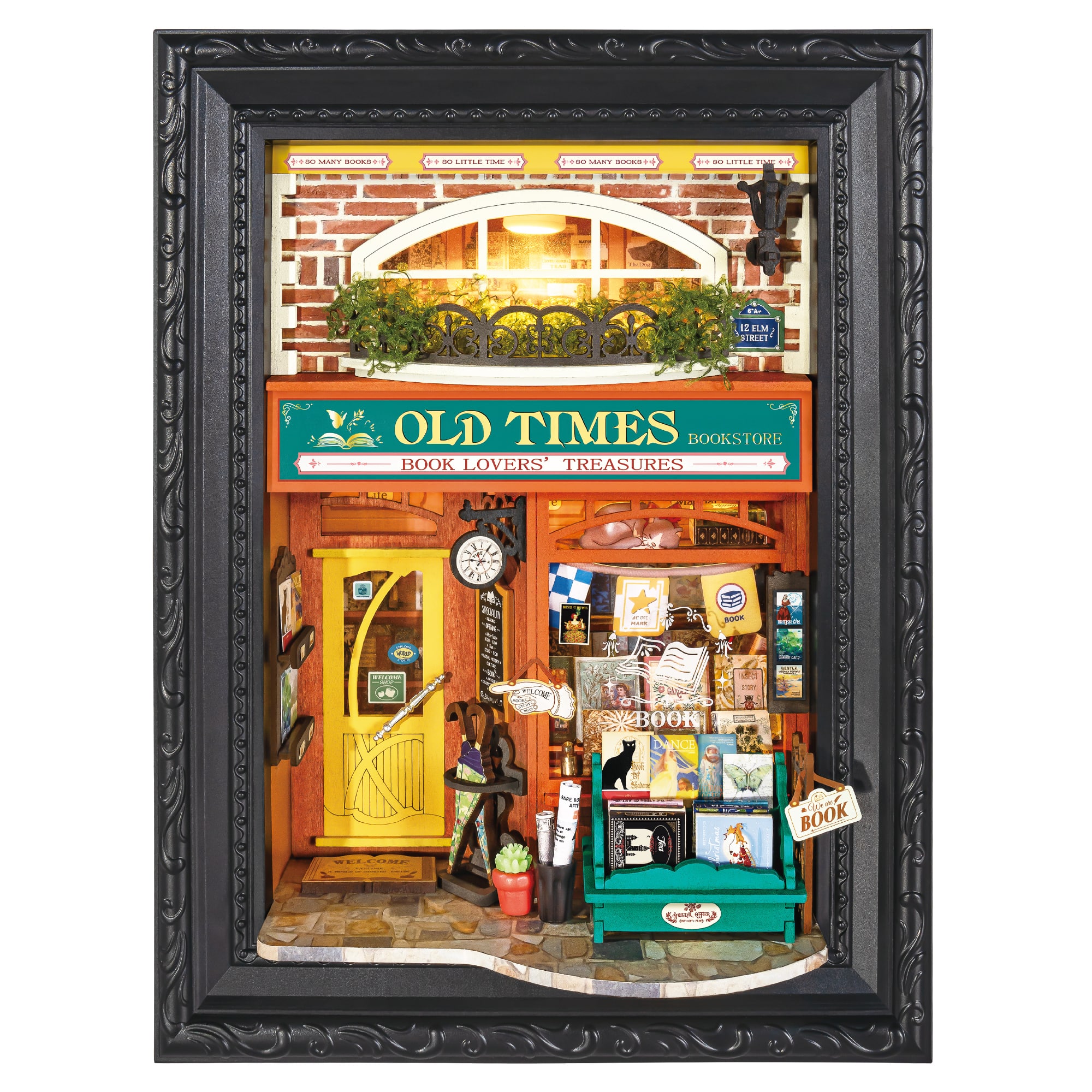 Rolife® Story Frames Old Times Bookstore Miniature Diorama Kit