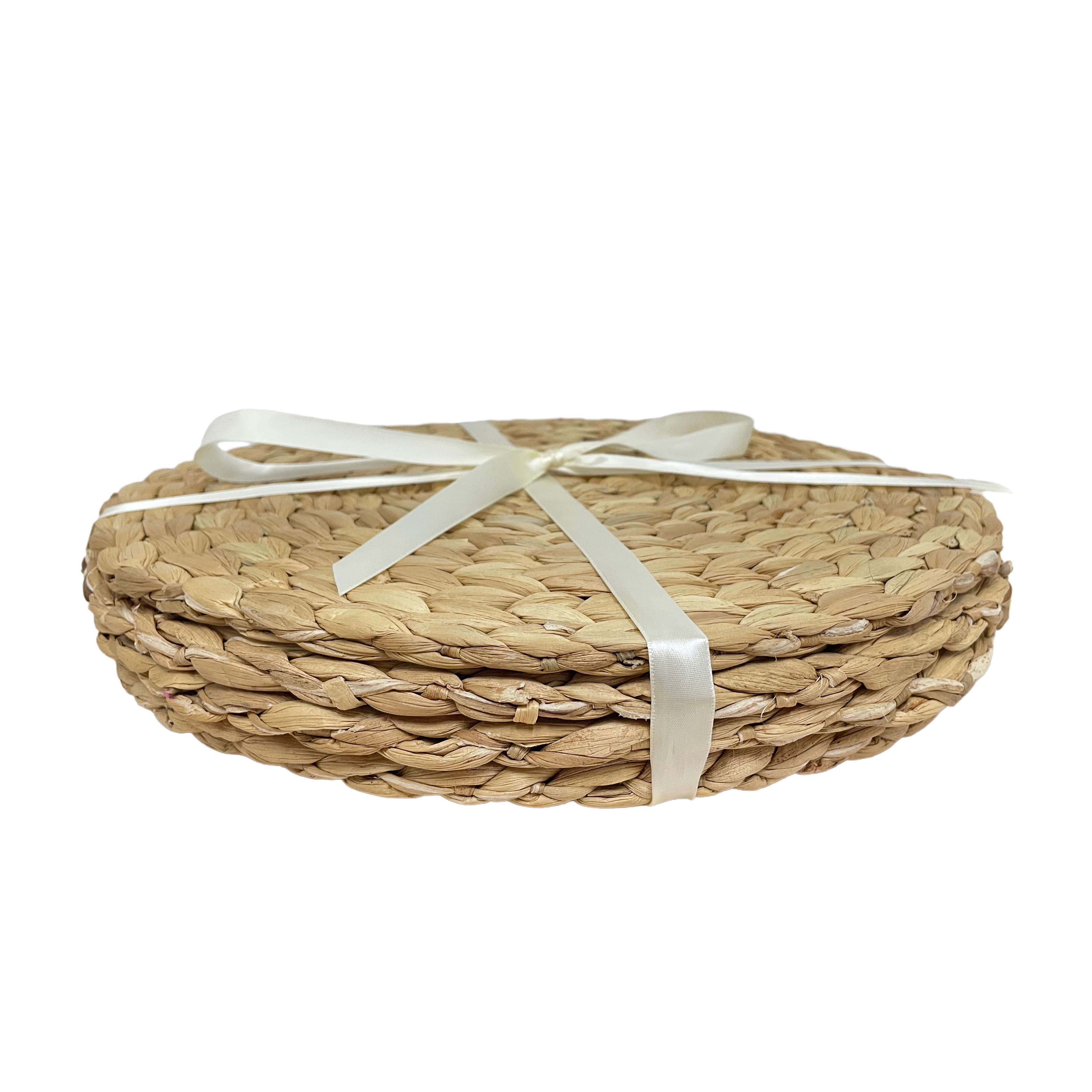 14" Woven Water Hyacinth Decorative Chargers, 4ct. by Celebrate It™