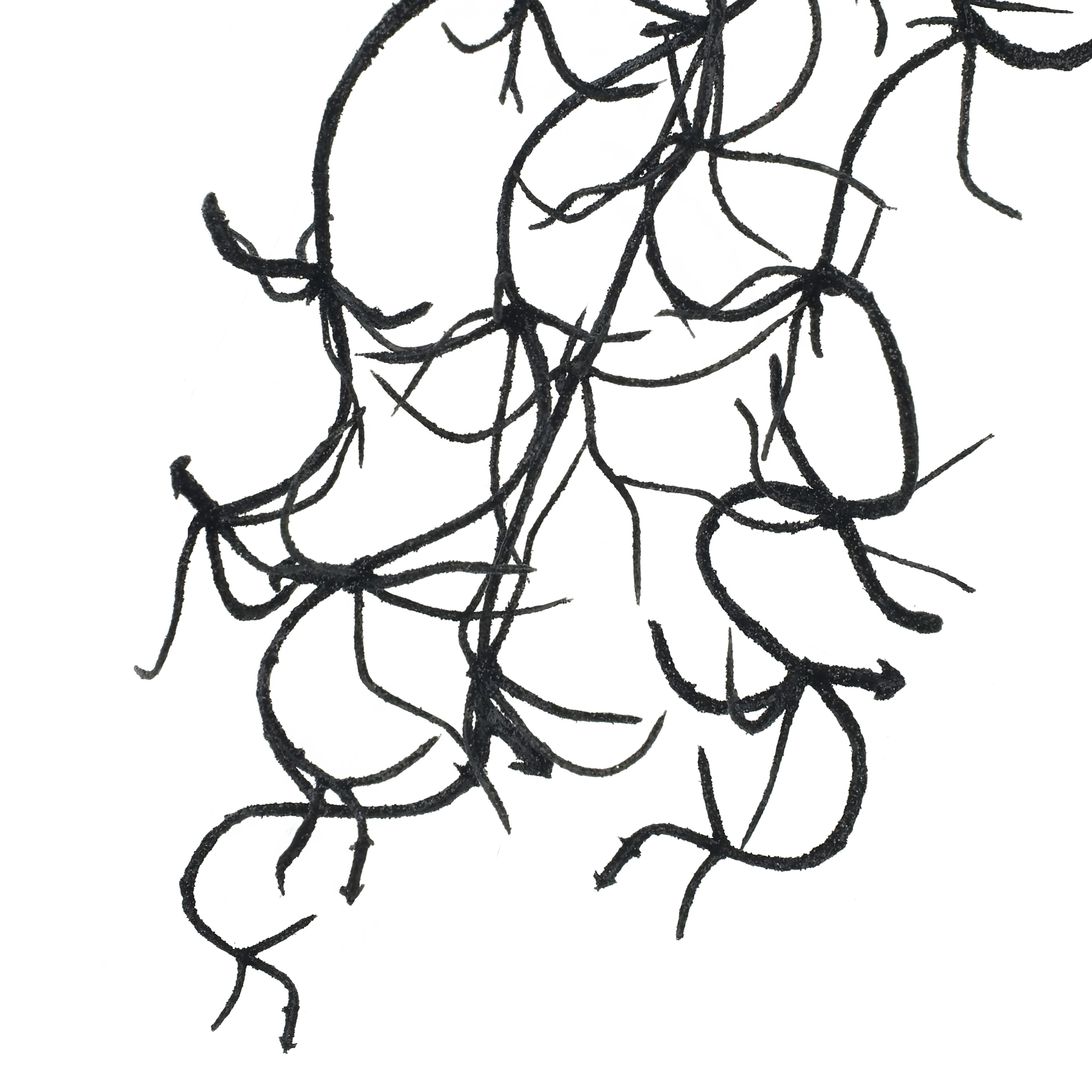 10" Black Hanging Spanish Moss Pick by Ashland®