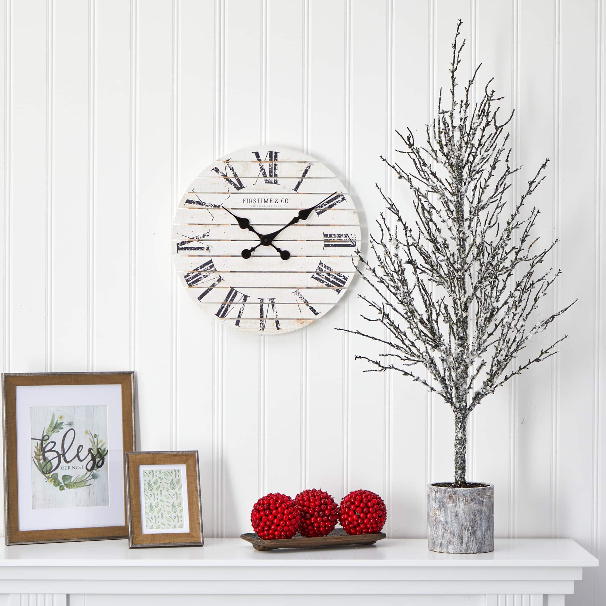 4ft. Unlit Snowed Twig Artificial Christmas Tree in Decorative Planter