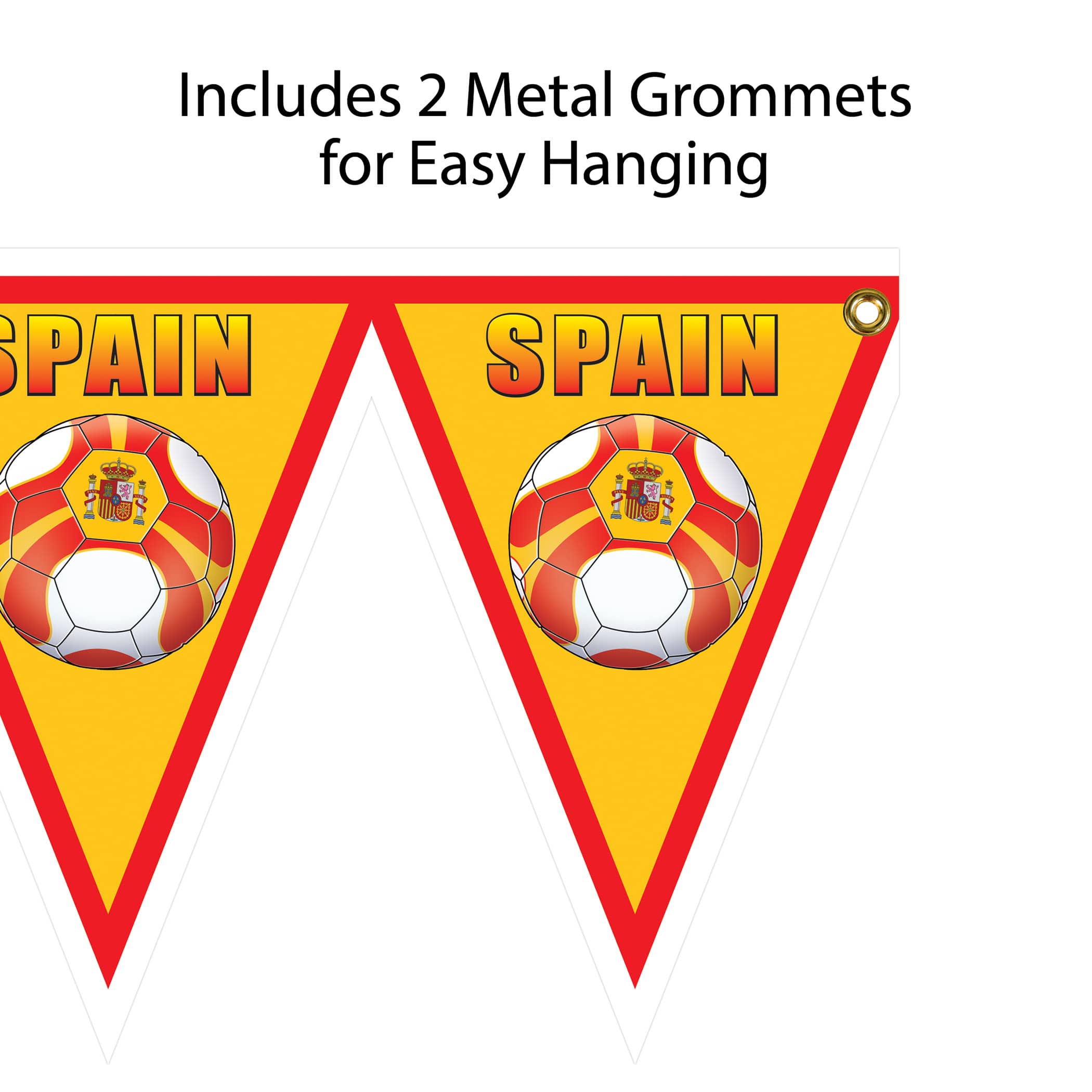 11" x 6.5ft. Spain Soccer Pennant Banner