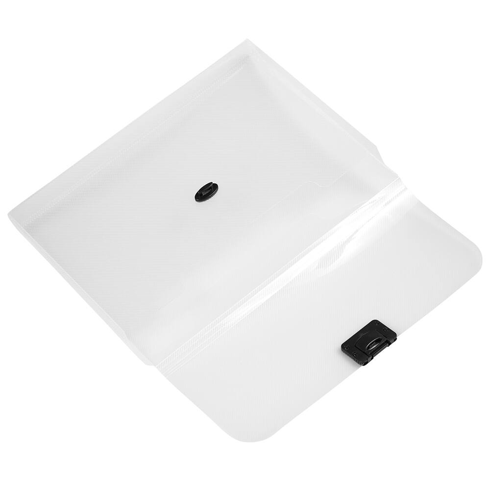JAM Paper 9.5" x 13.25" Plastic Box Portfolio with Center Buckle