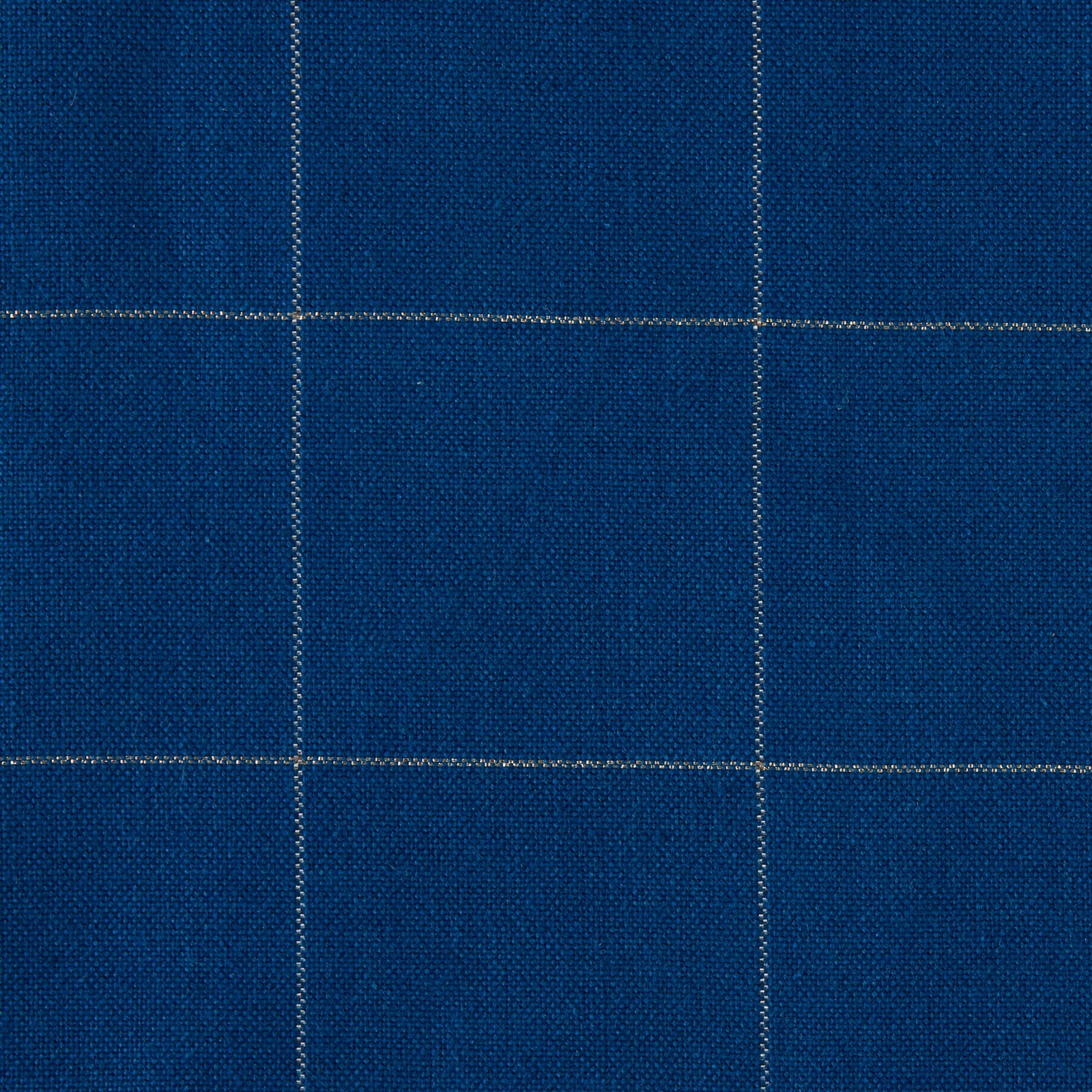 Blue Metallic Windowpane Tablecloth 70" Round
