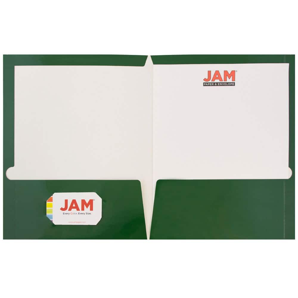 JAM Paper Laid Back Glossy Laminated Two Pocket Folders, 6ct.