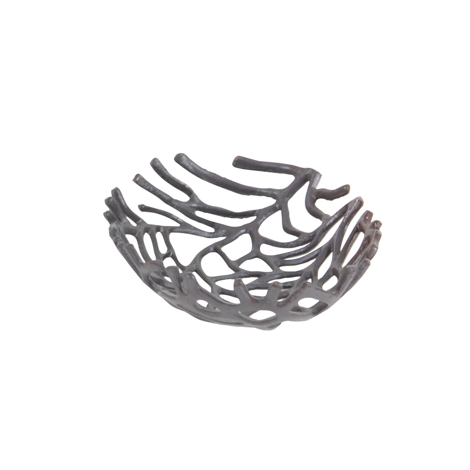 Set of 2" Black Aluminum Coastal Tray, 15", 12"
