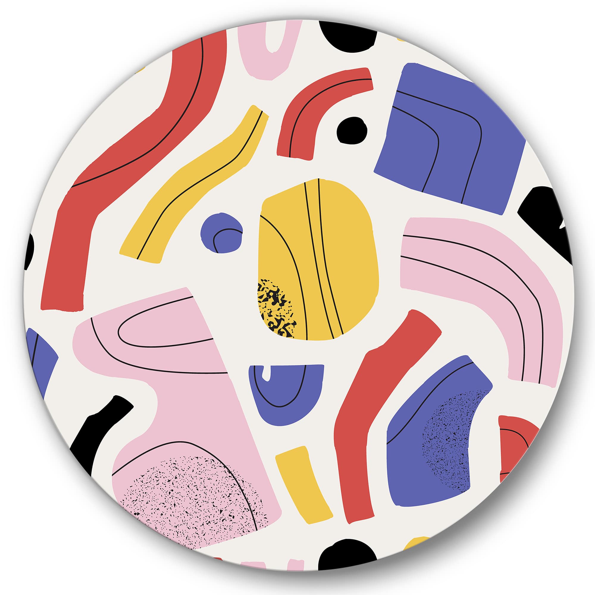 Designart - Organic and Elements In Red Yellow and Pink